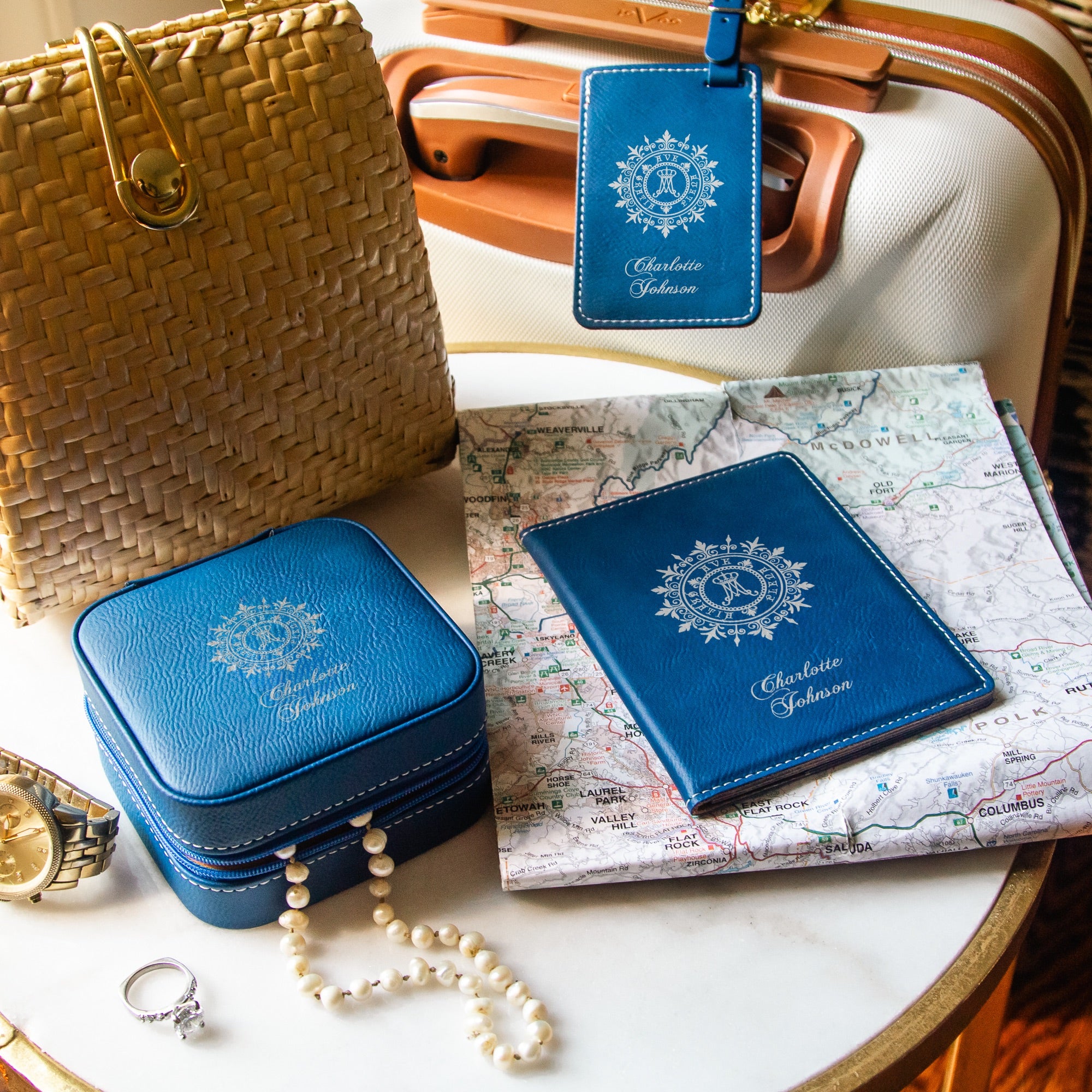 3 Piece Ave Maria Travel Set - Blue or White - Image 3