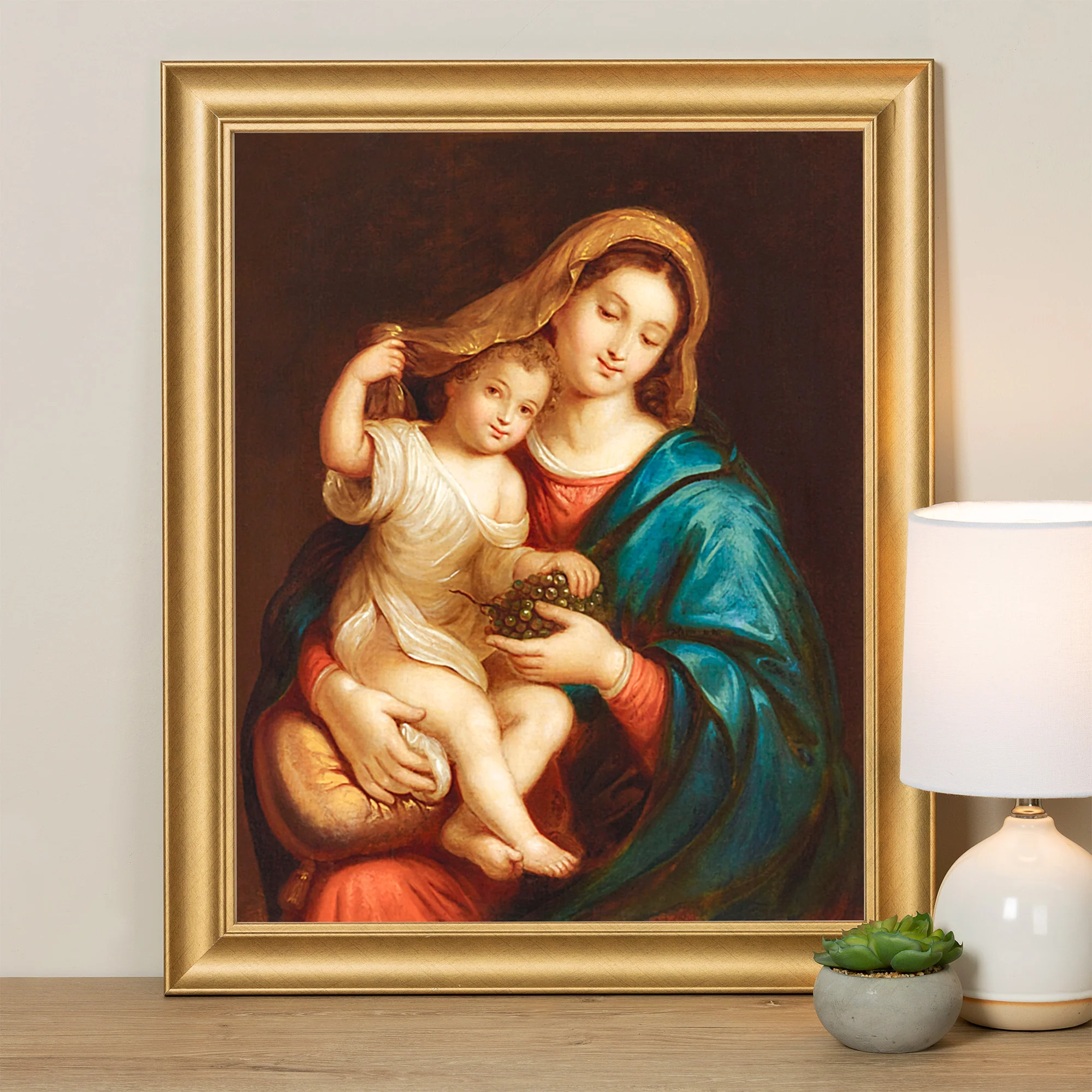 Alberi Madonna with Child Gold Framed Print - Multiple Sizes