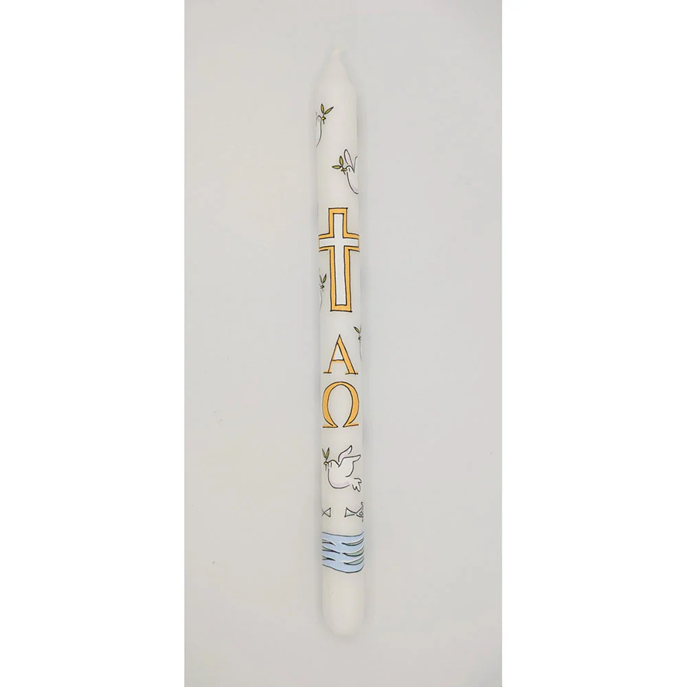 Alpha & Omega Baptism Candle