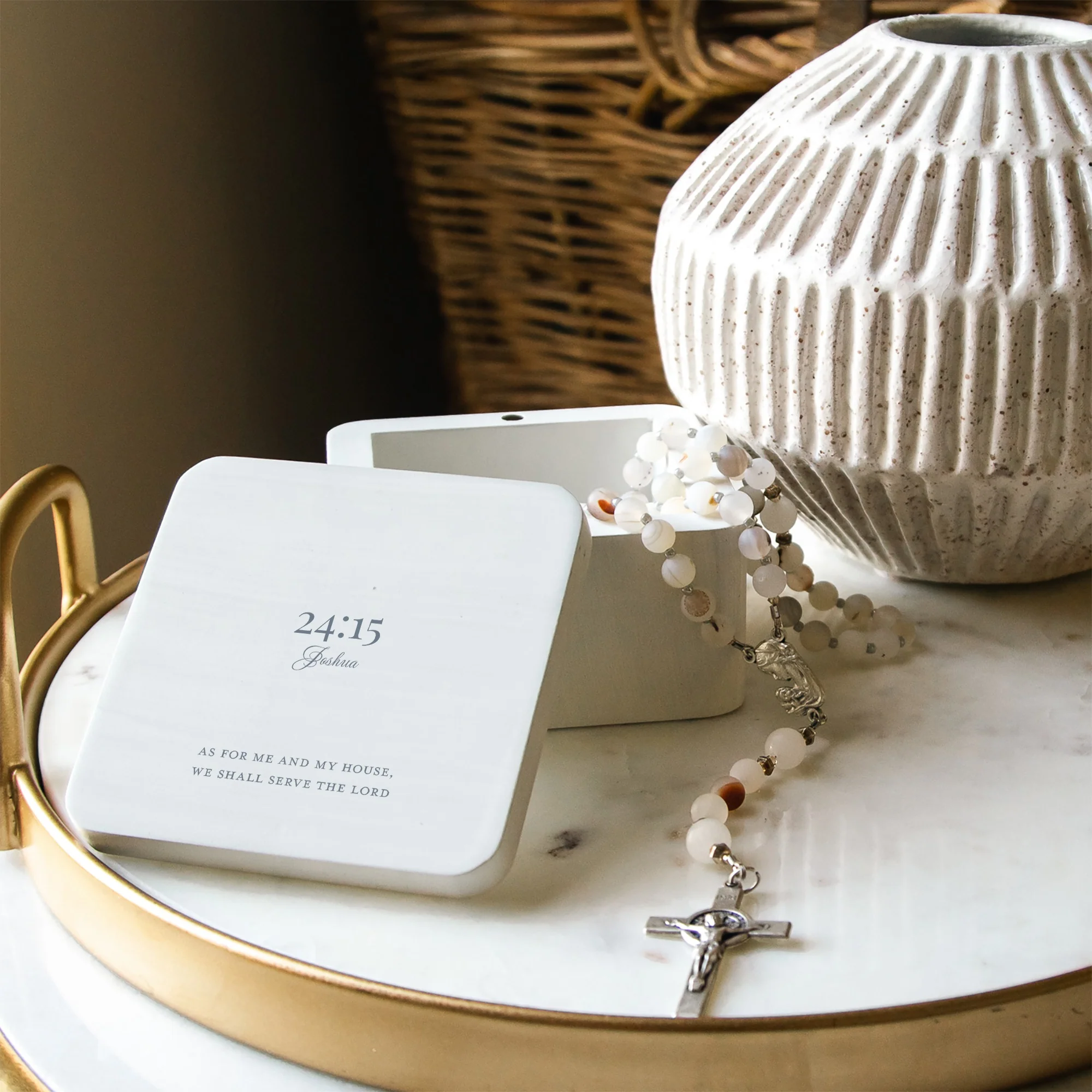 As For Me and My House White Keepsake Box