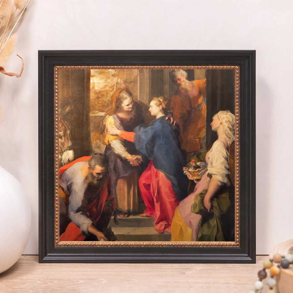 Barocci's Visitation Framed Canvas - Sacred Mini Collection - Image 9