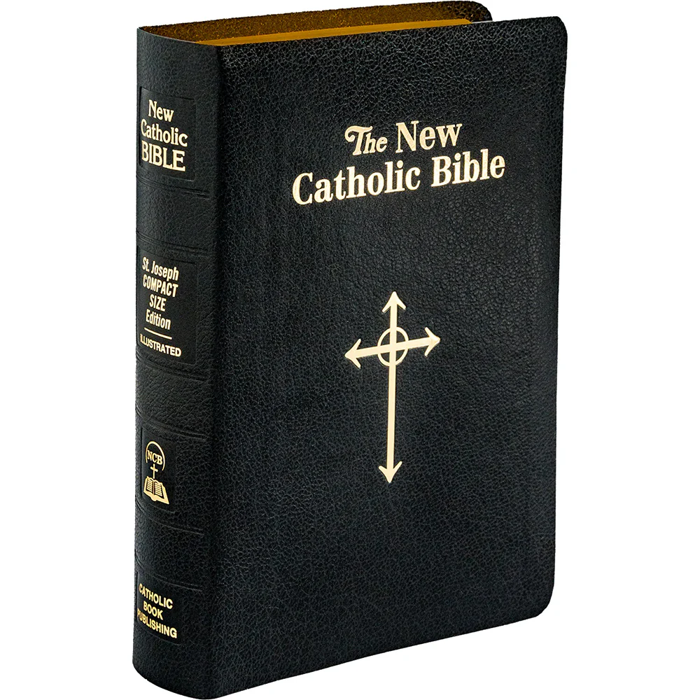 Black Leatherette St. Joseph New Catholic Bible - Compact Edition 4.5 " x6.5" - Image 11