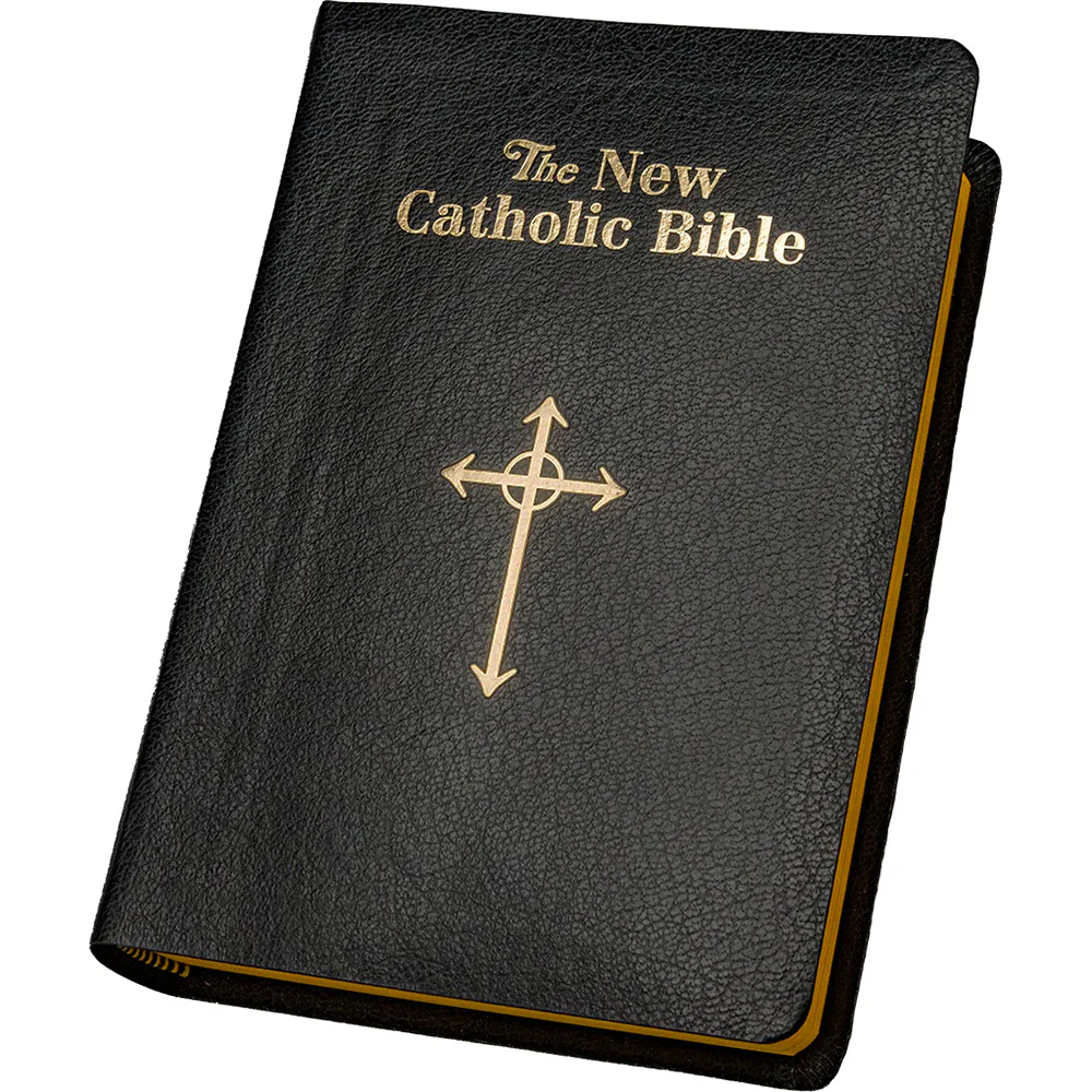 Black Leatherette St. Joseph New Catholic Bible - Compact Edition 4.5 " x6.5" - Image 2