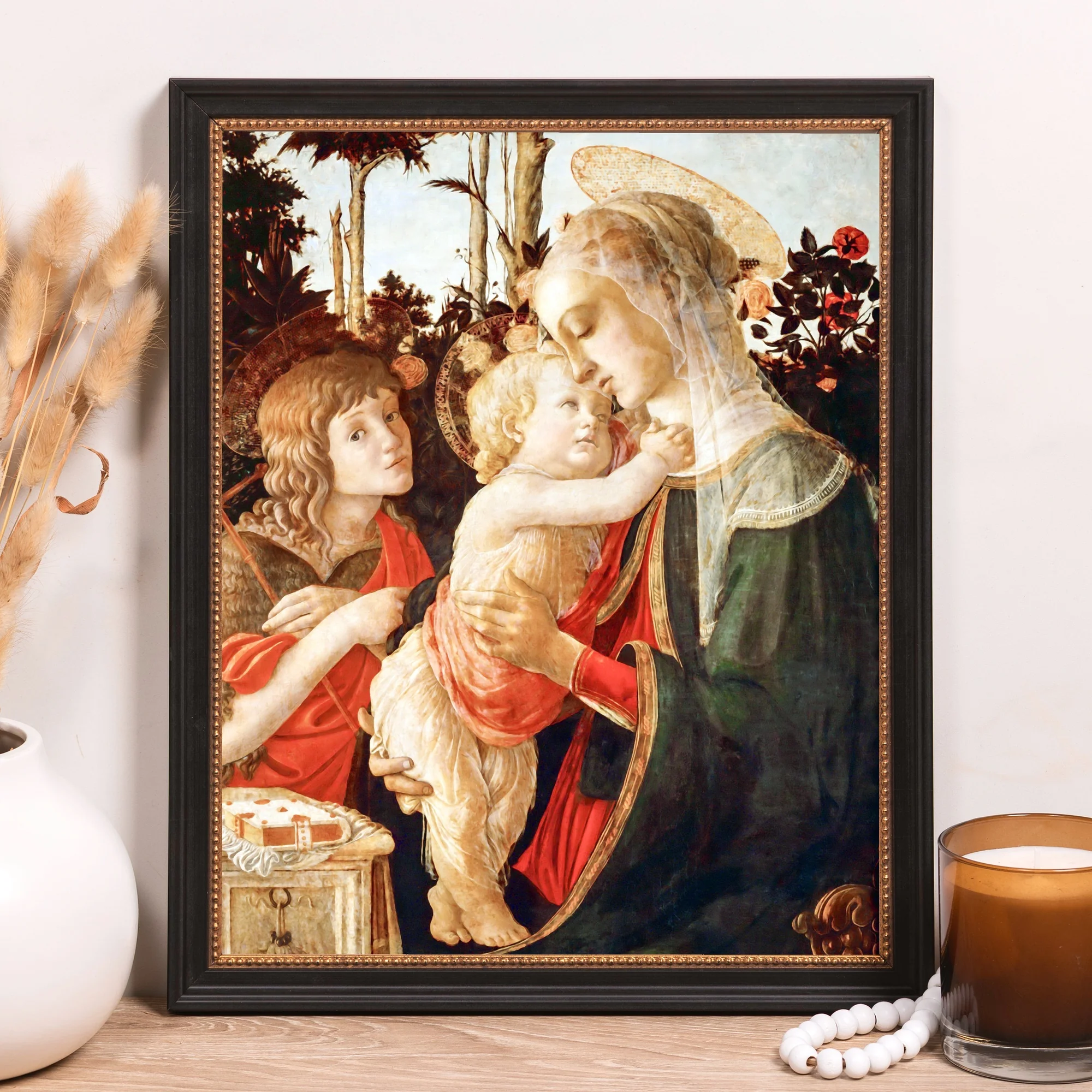 Botticelli Madonna & Child Framed Canvas - Sacred Classics Collection - Image 5