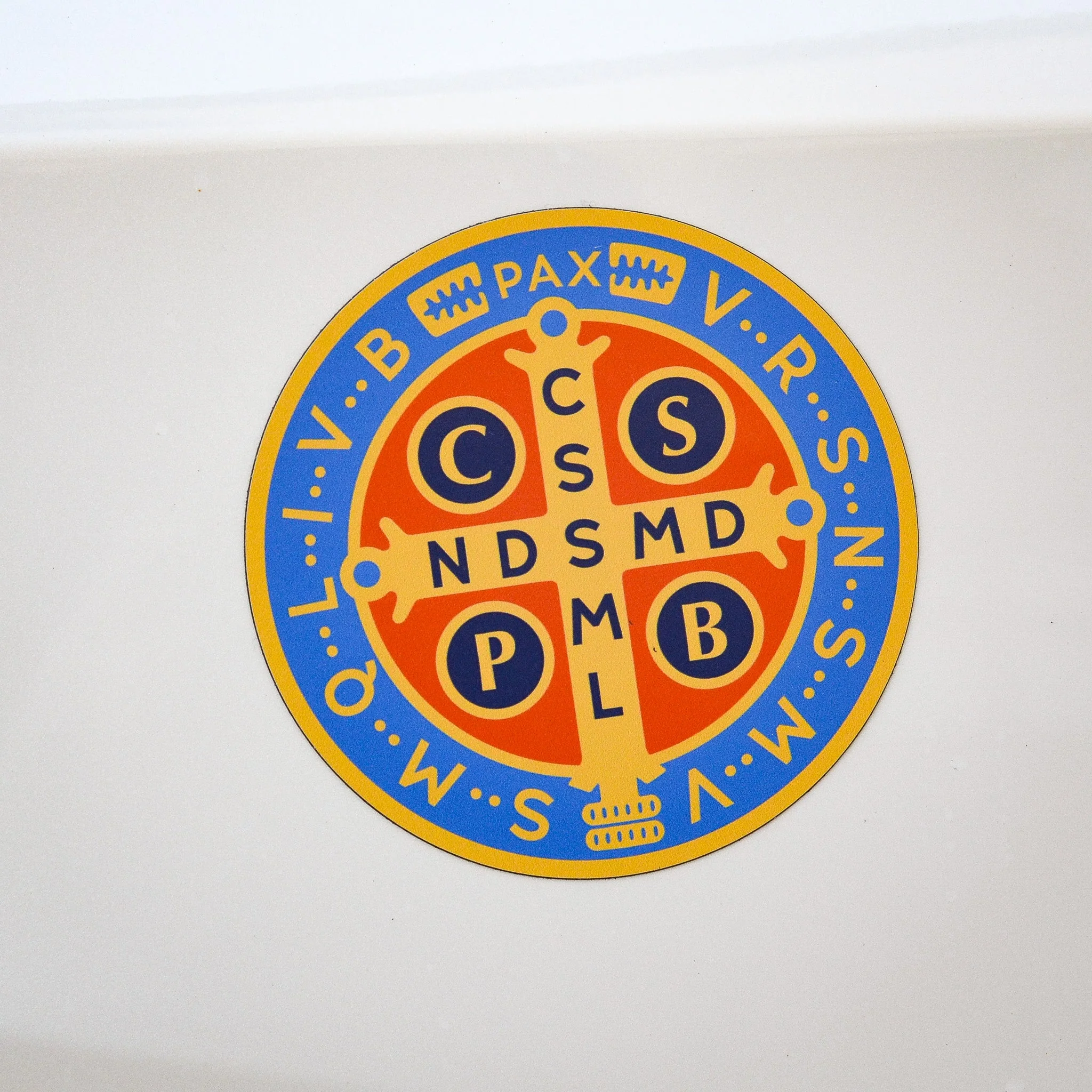 Brightly Colored St. Benedict Medal Car Magnet - Image 2