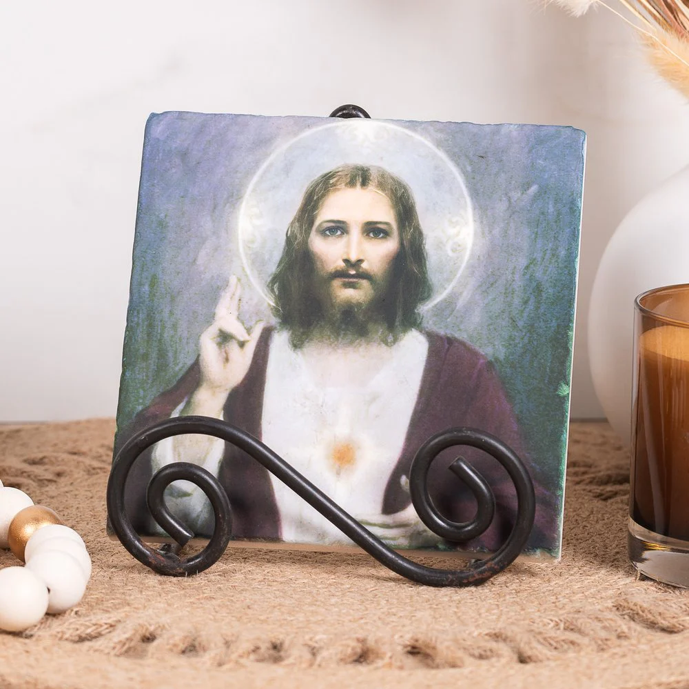Chambers Sacred Heart Tumbled Stone Tile - 6" x 6"