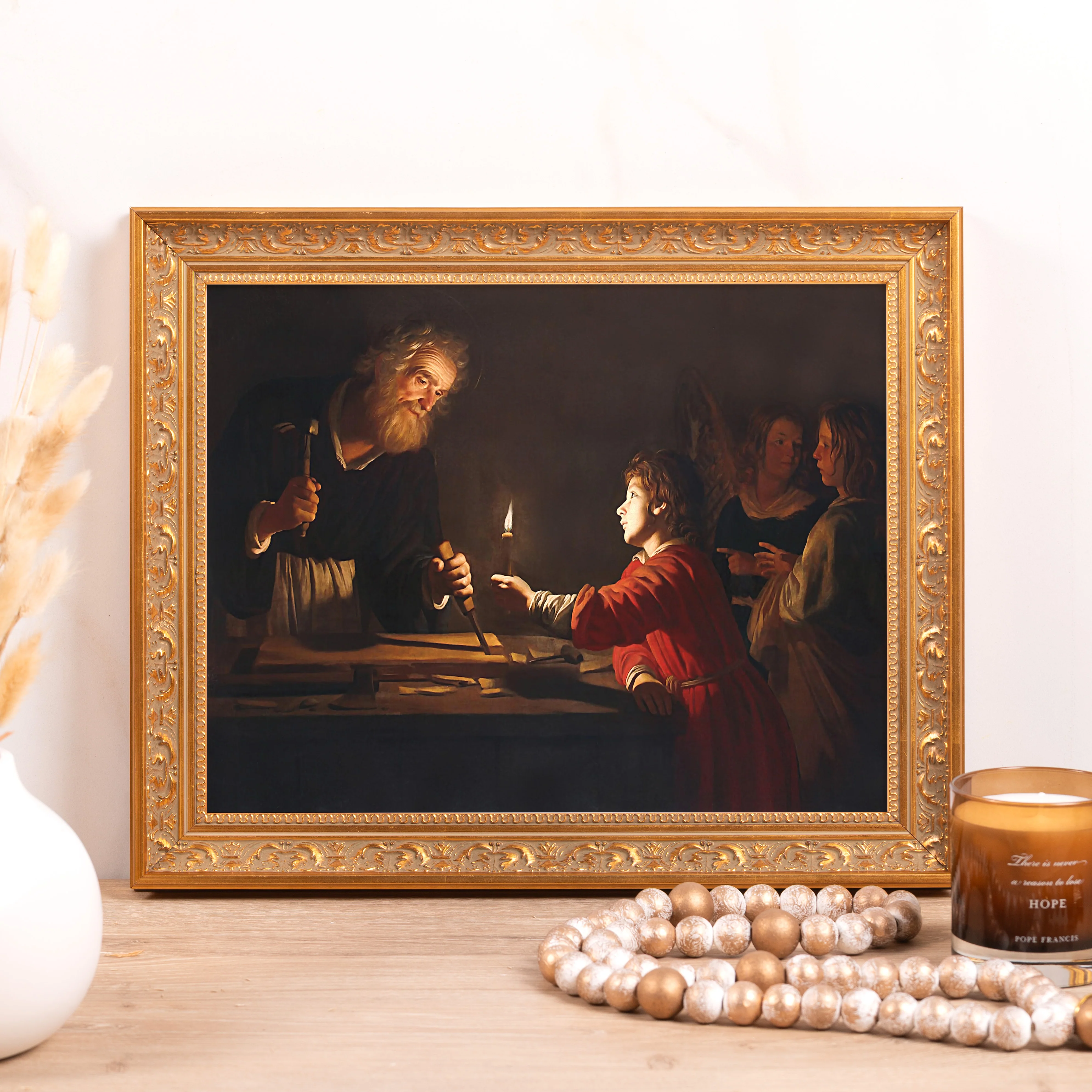 Childhood of Christ Framed Canvas - Sacred Classics Collection