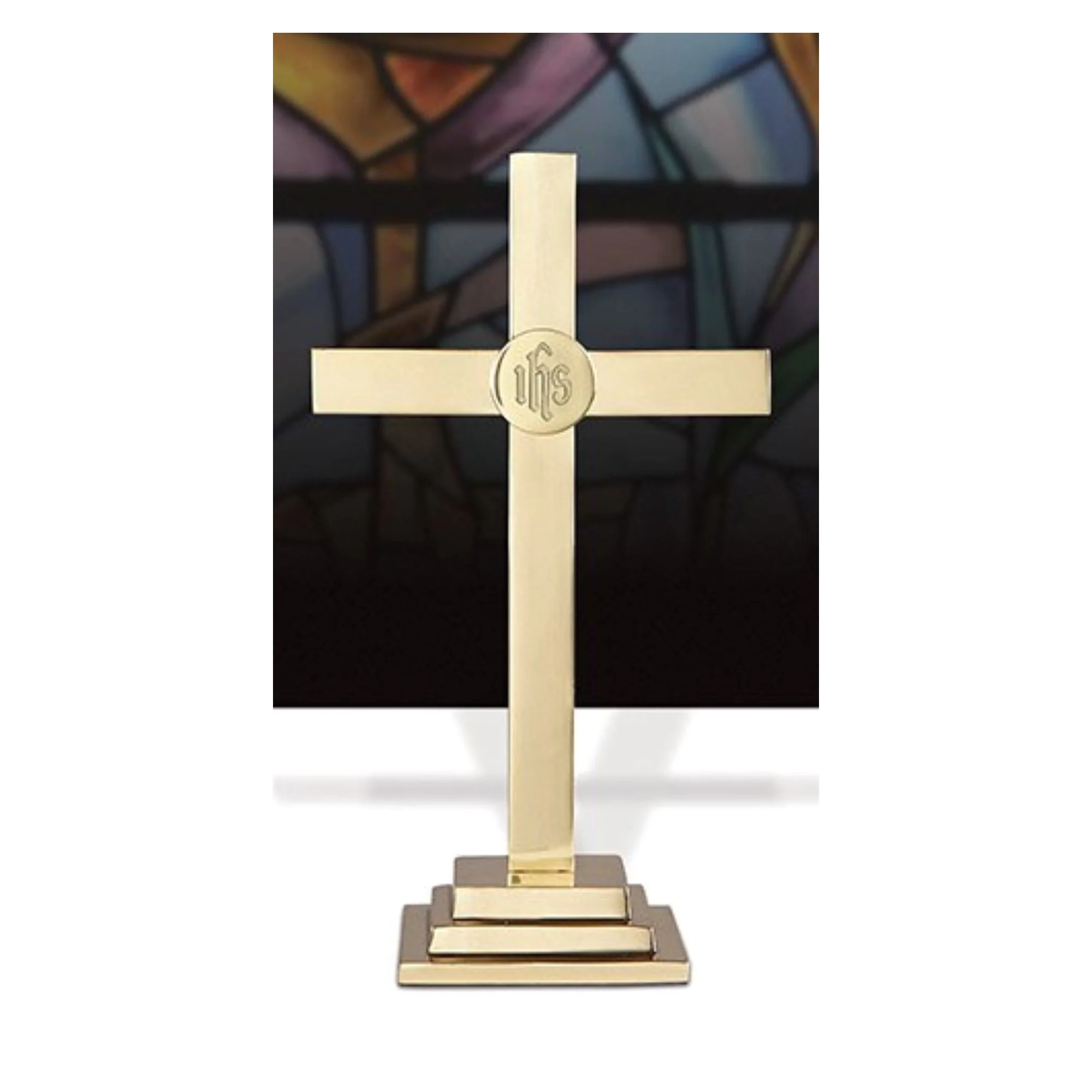 Classic Altar Cross With IHS Emblem - Image 3