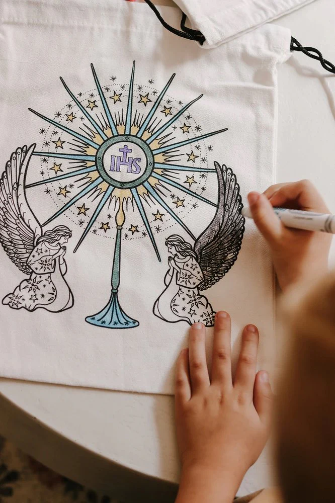 Colorable Monstrance Drawstring Bag - Image 4