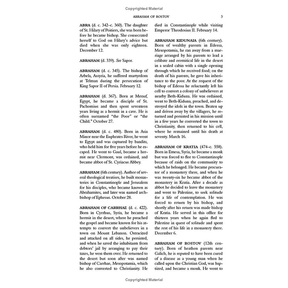 Dictionary of Saints