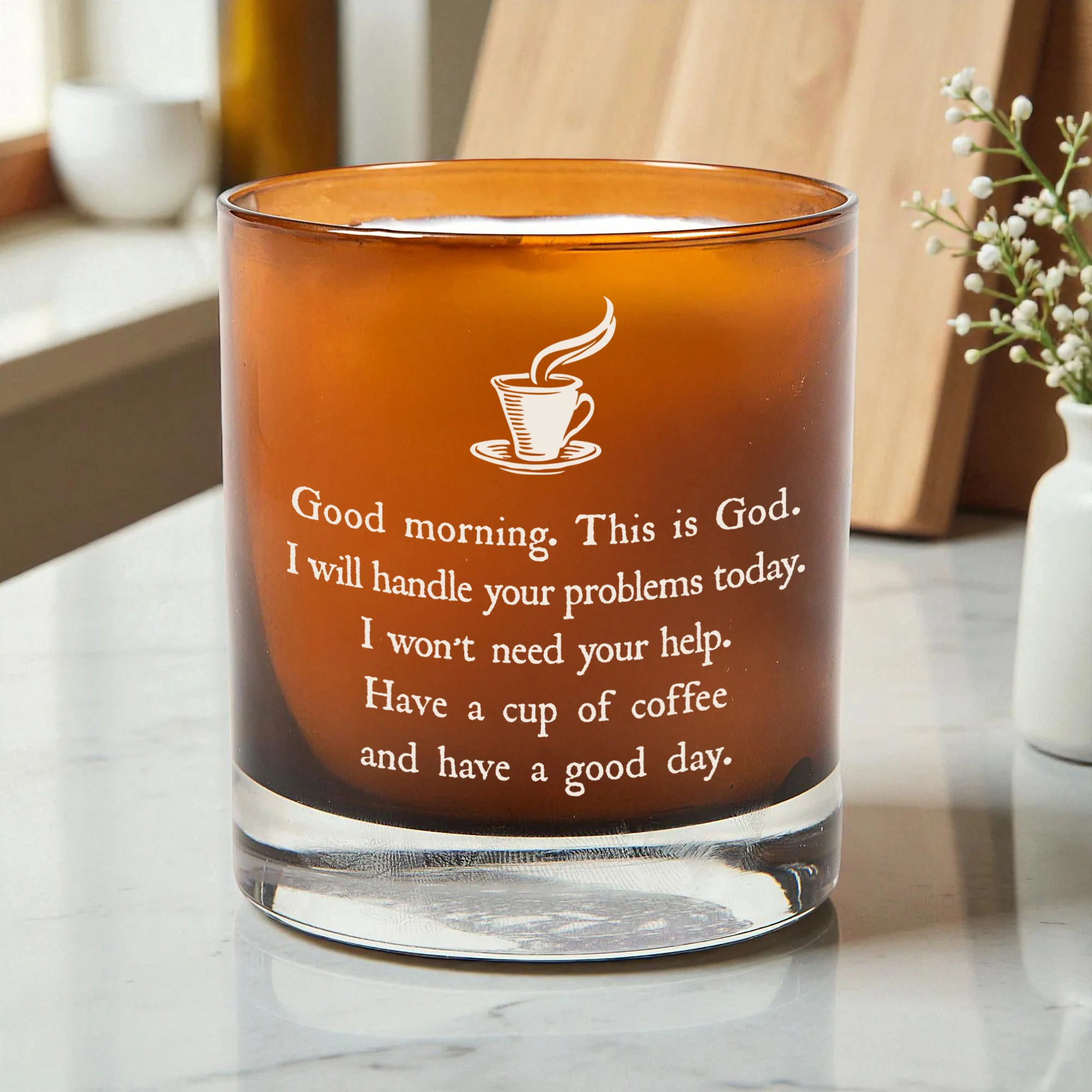 Good Morning From God Coffee Candle - Image 2