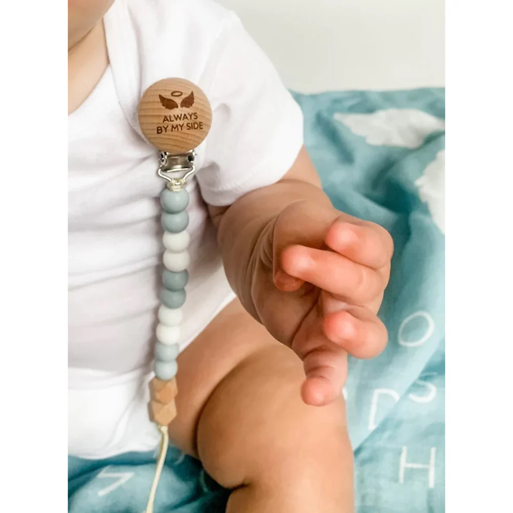 Guardian Angel Pacifier Clip  - Pink or Blue - Image 9
