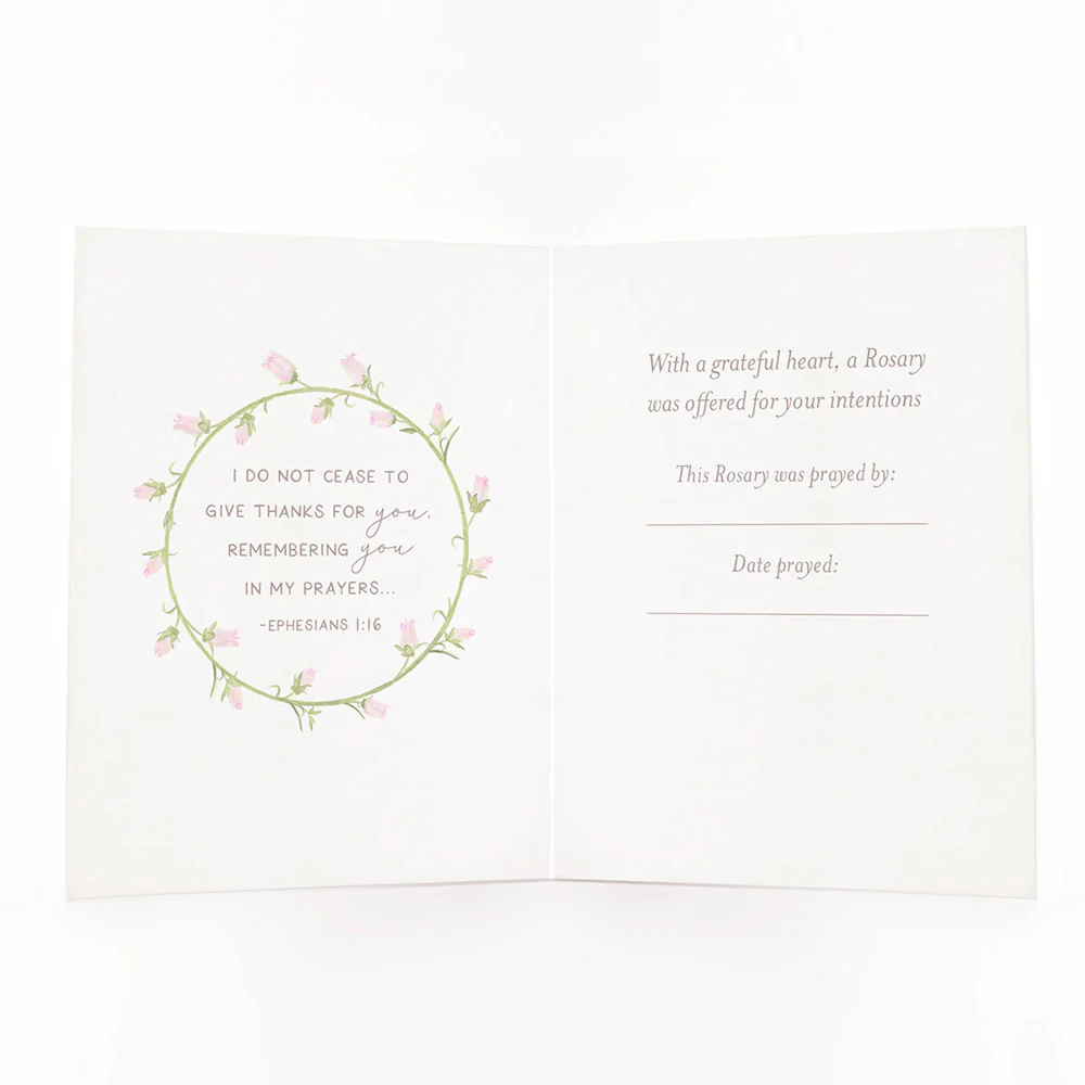 I Prayed a Rosary for  You Sunflower Bouquet Thank You Cards (4 Pack) - Image 2