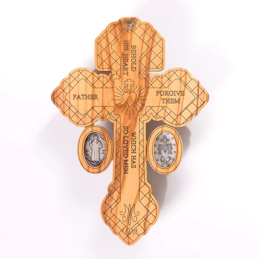 Italian Laser Cut Pardon Wall Crucifix - 9.45" - Image 2