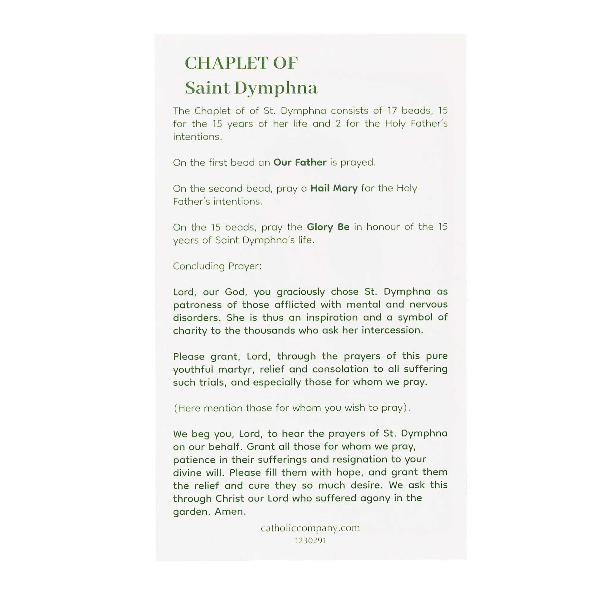 Jade & Aventurine Chaplet of St. Dymphna - Image 3