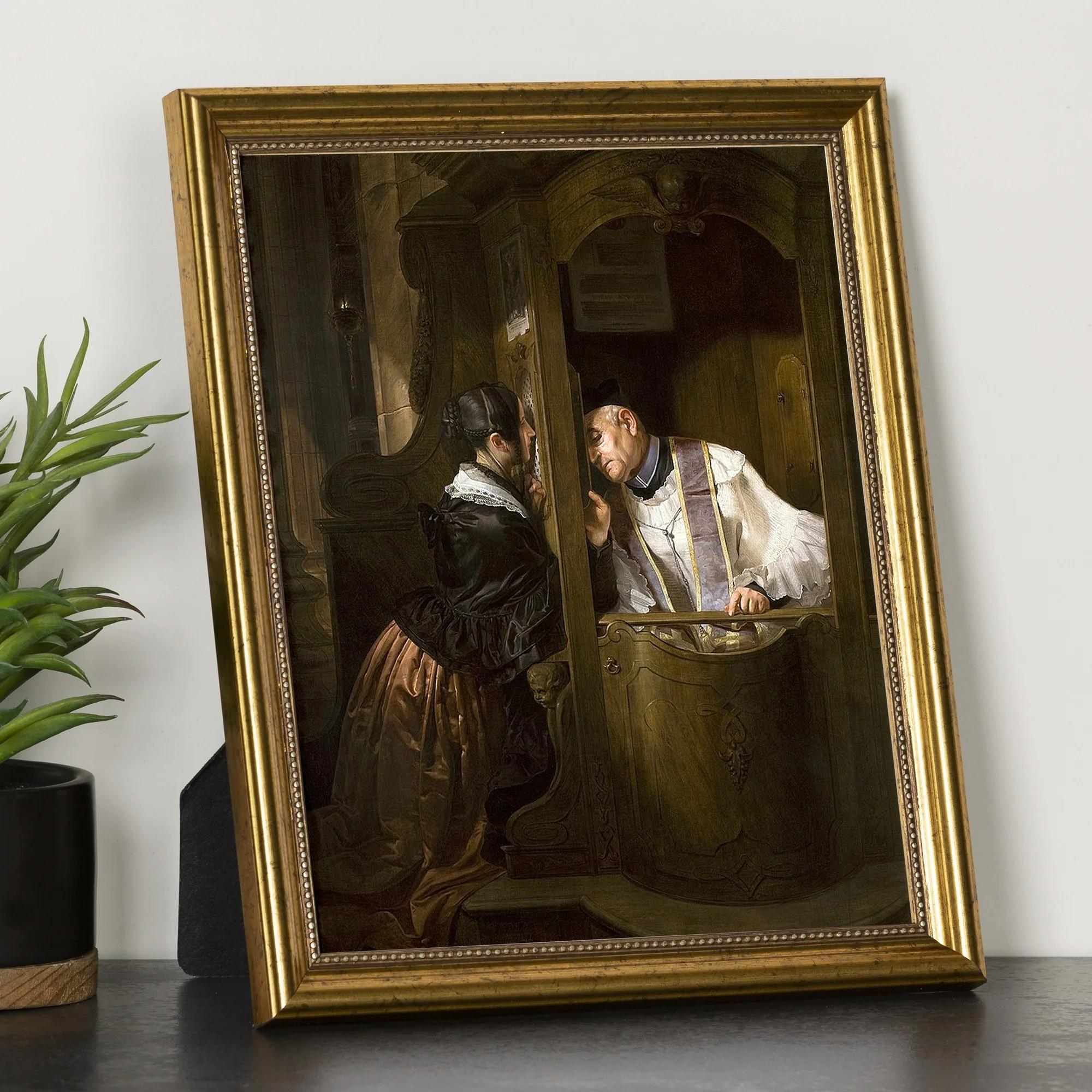 La Confessione Framed Print