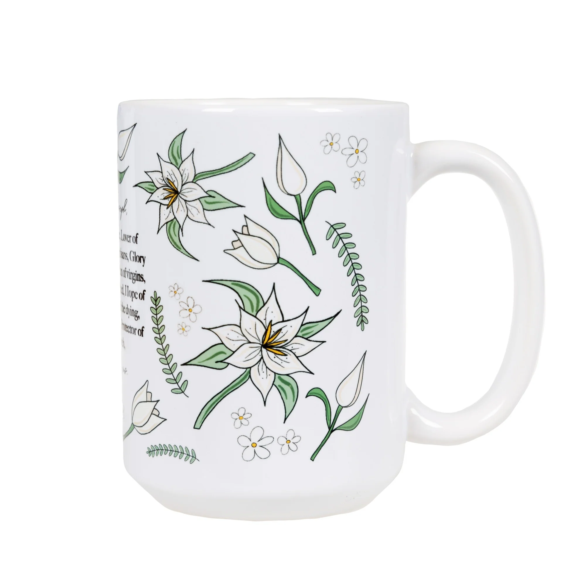 Litany St. Joseph Floral Mug
