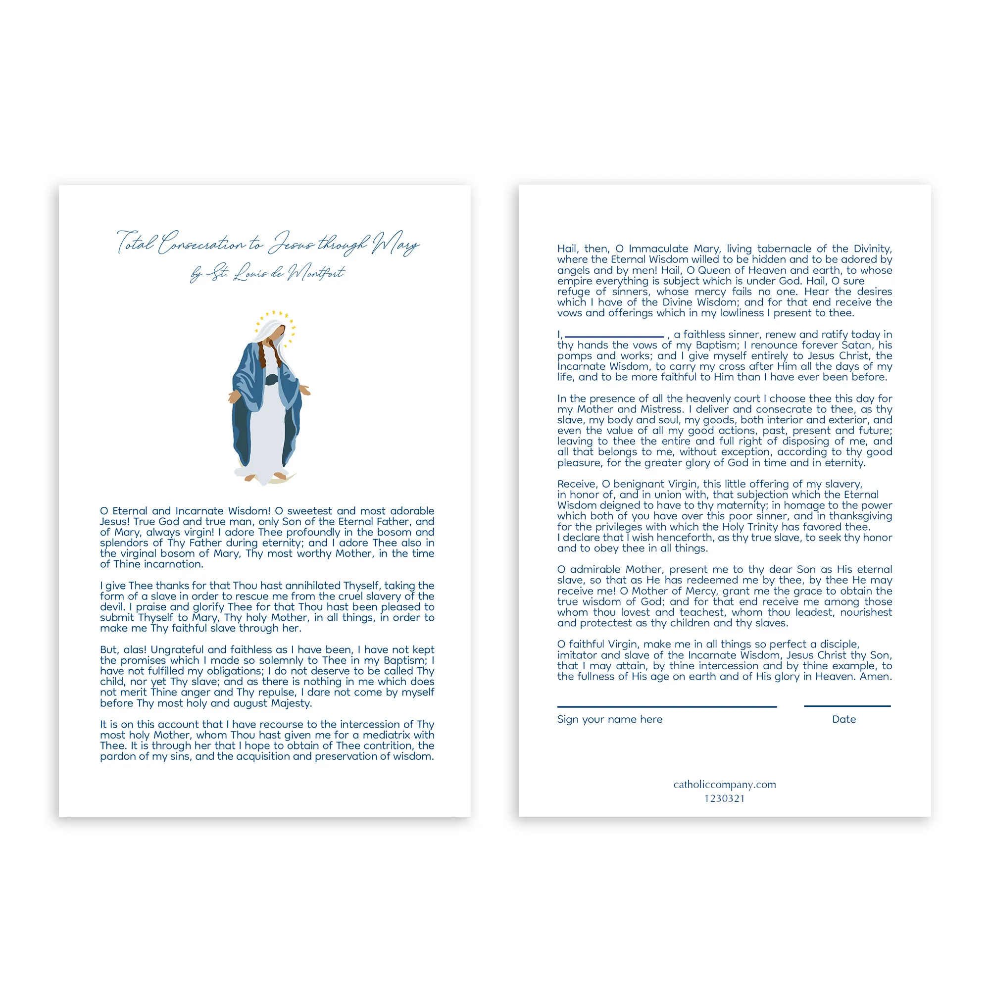 Marian Consecration Prayer Card - Image 2