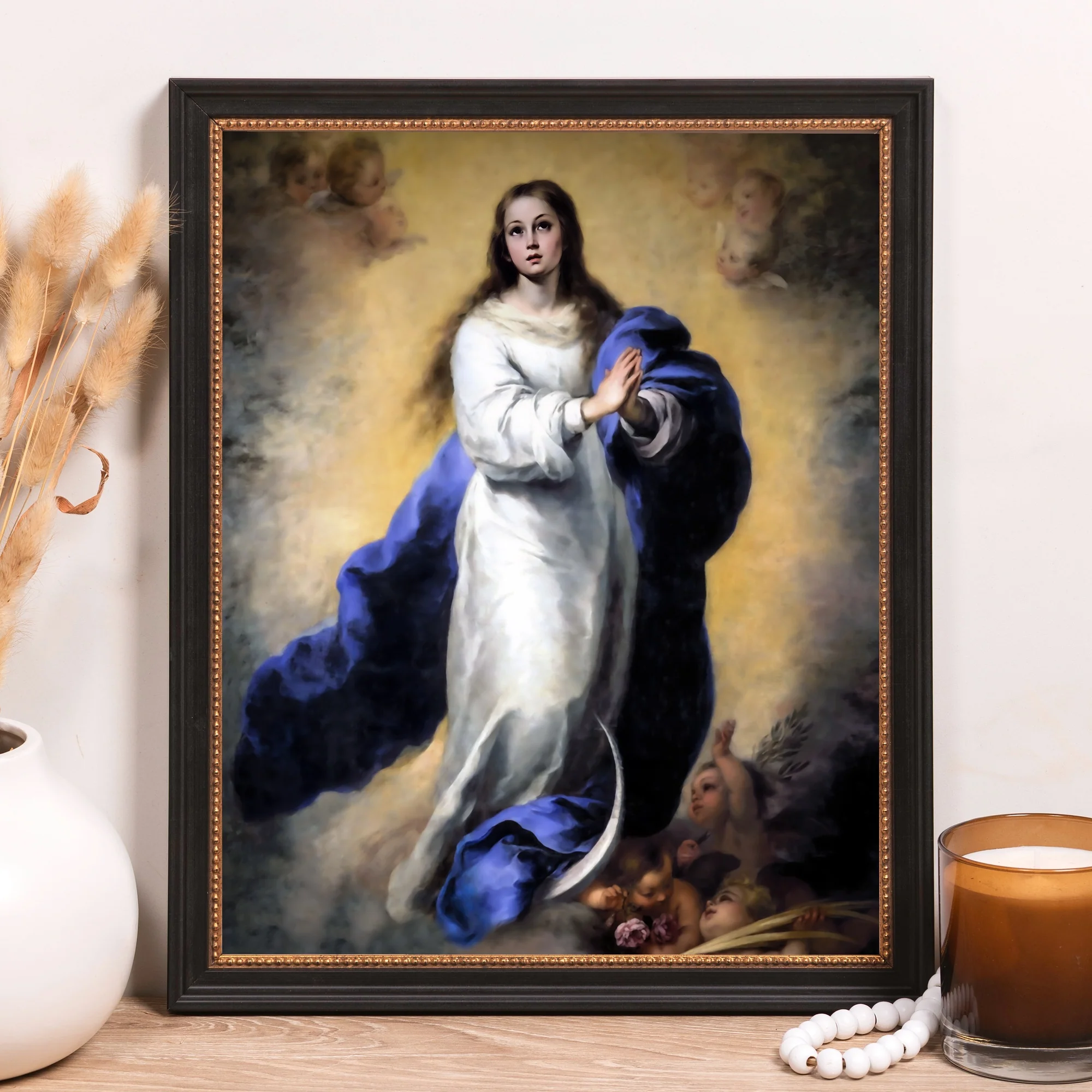 Murillo's Immaculate Conception Framed Canvas - Sacred Classics Collection - Image 3