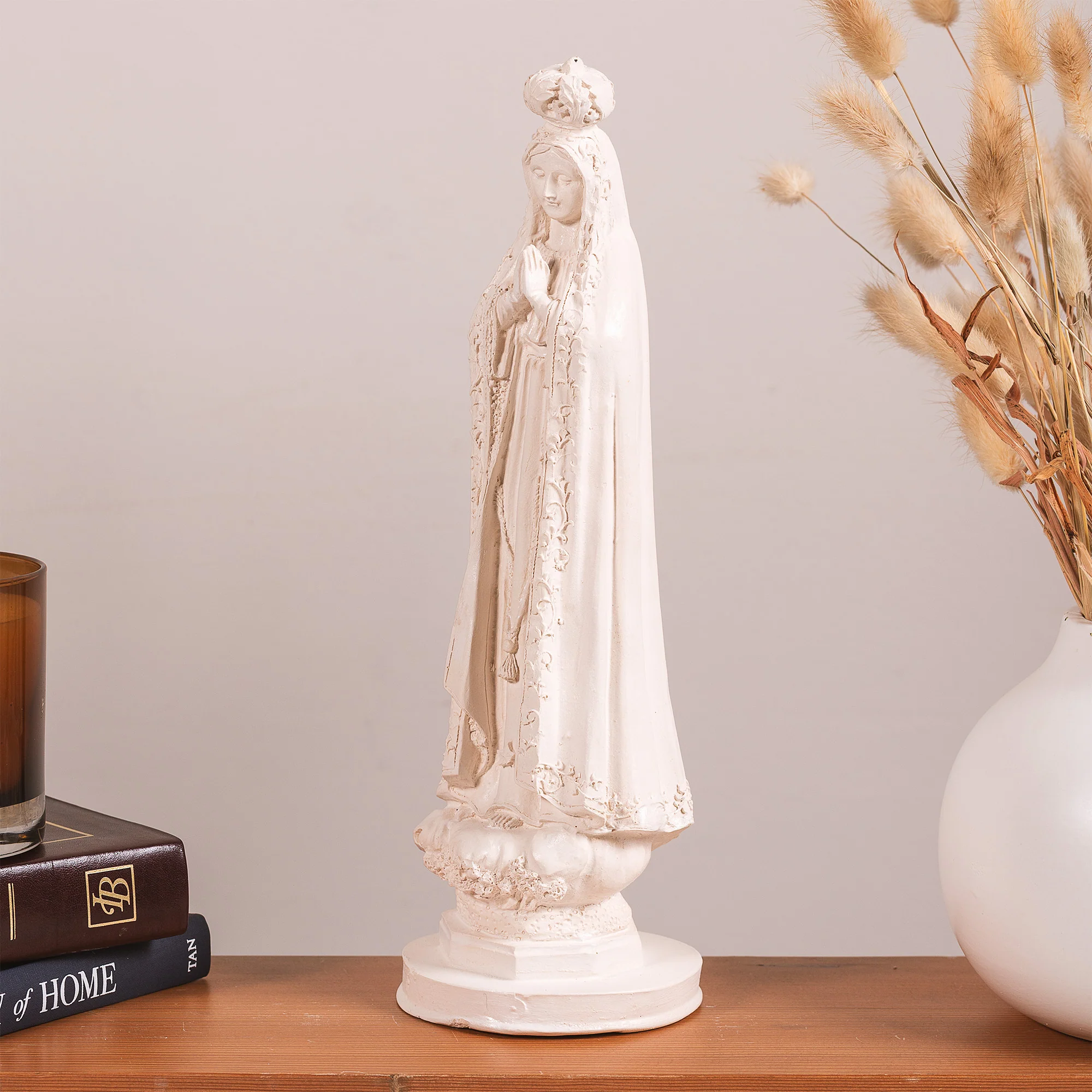 Our Lady of Fatima Statue - White or Hand Painted - 12" - Image 3