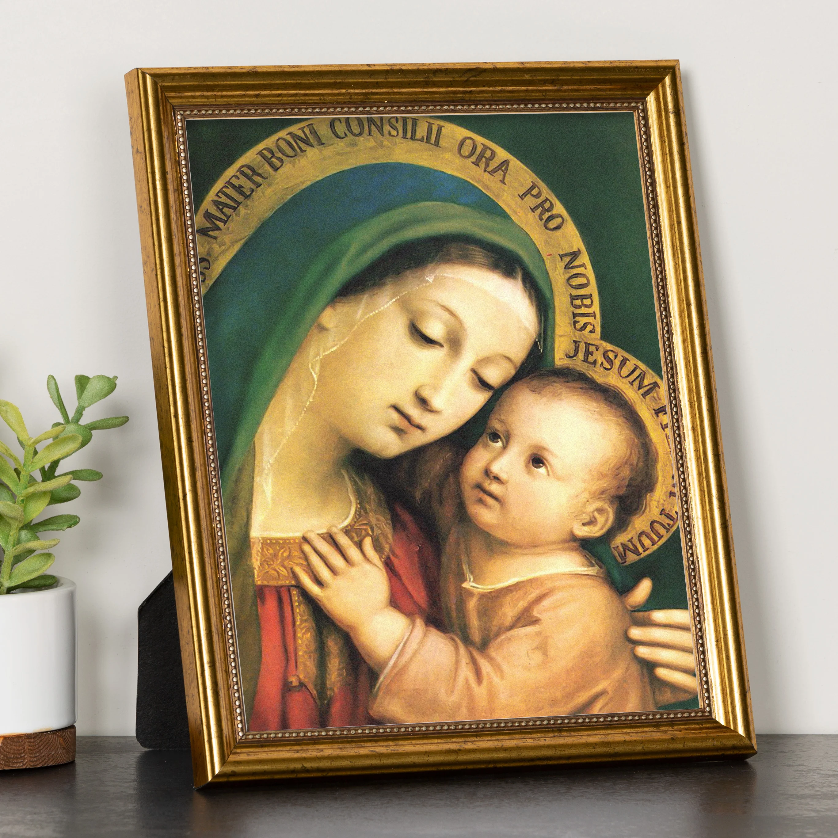 Our Lady of Good Counsel Gold Framed Print - Multiple Sizes - Image 2