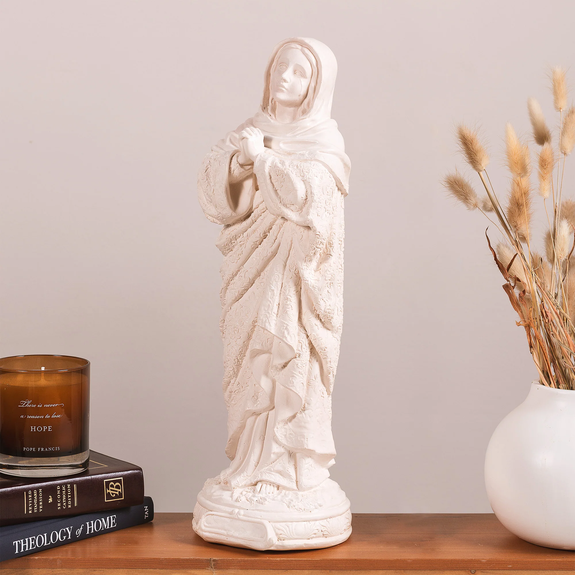 Our Lady of Sorrows Statue -  White or Hand Painted -16" - Image 2
