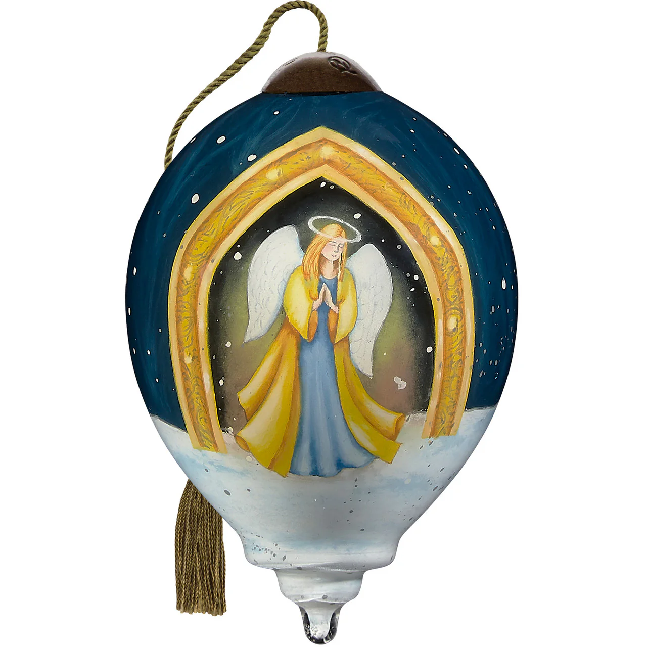 Peace of the Angels Blown Glass Ornament