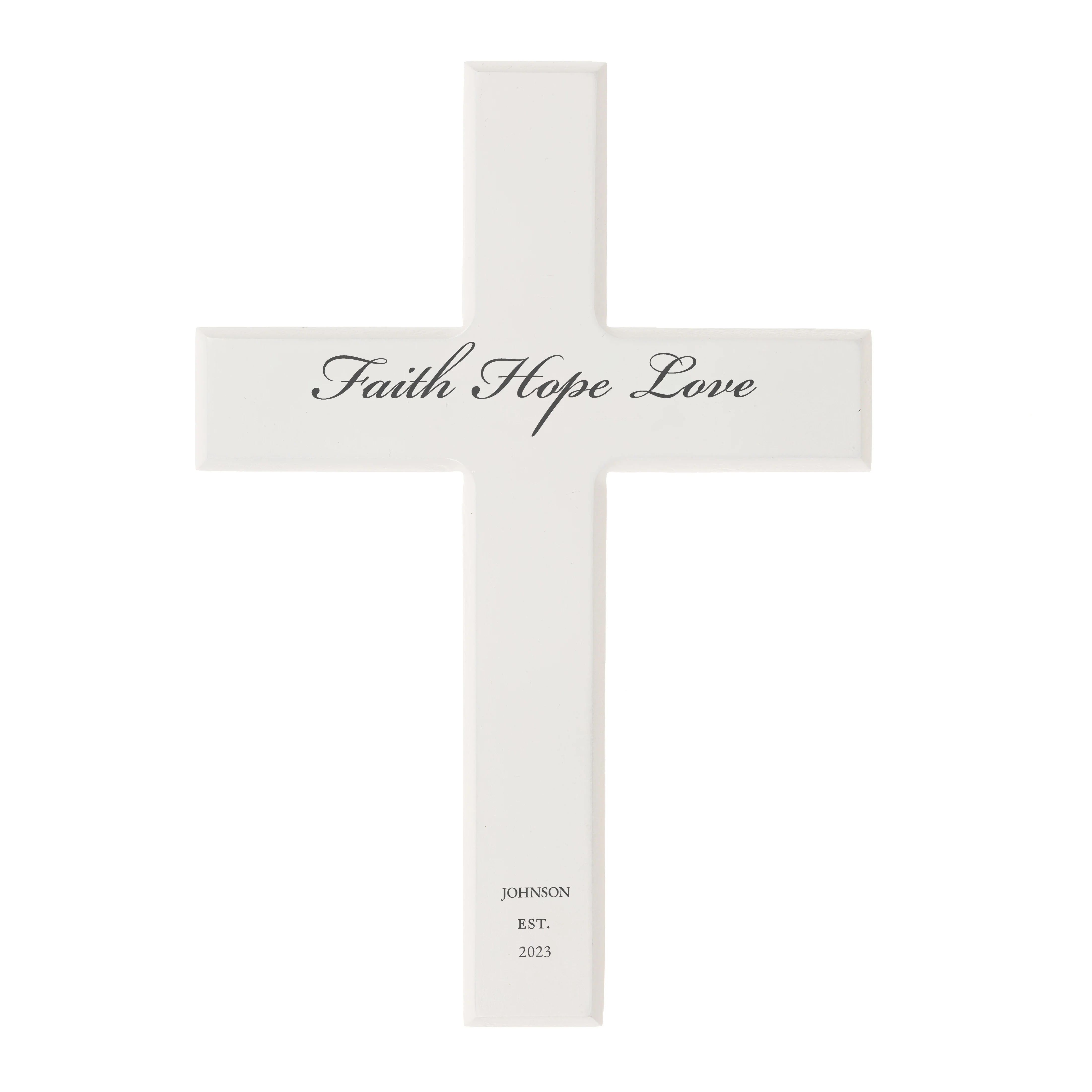 Personalized Faith Hope Love Cross - Multiple Colors - Image 2