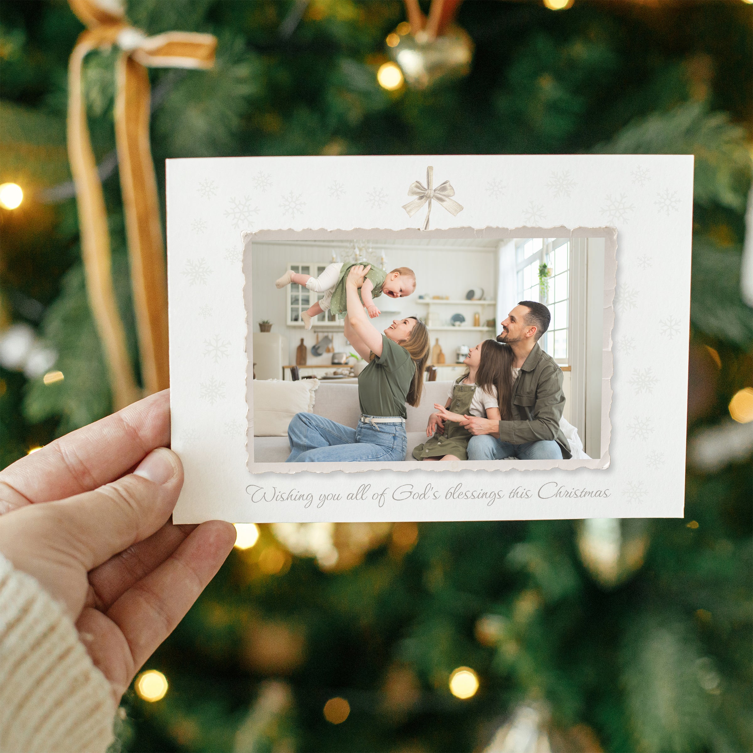 Personalized God's Blessings Photo Christmas Cards - Image 7