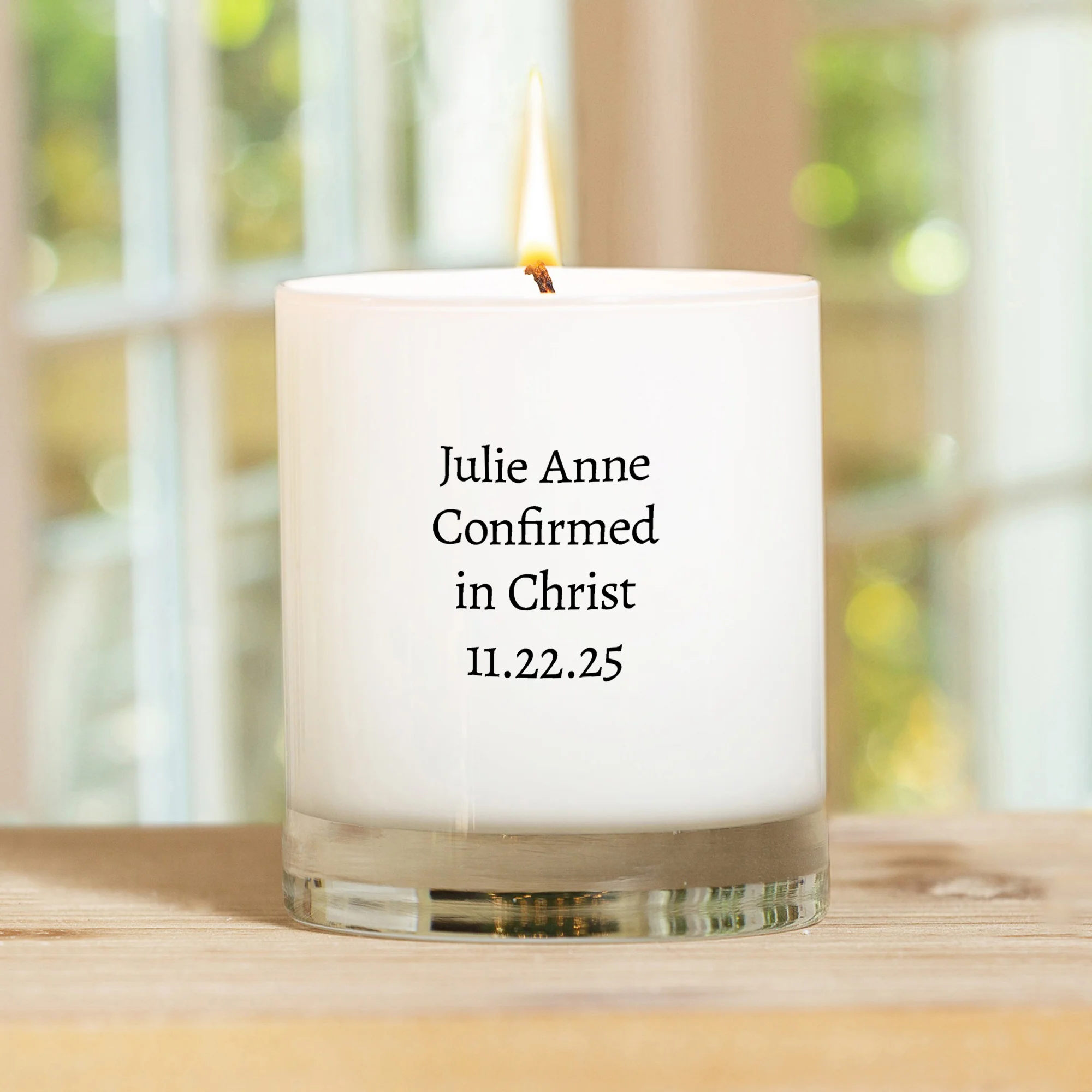Personalized St. Cecilia Confirmation Candle - Image 3