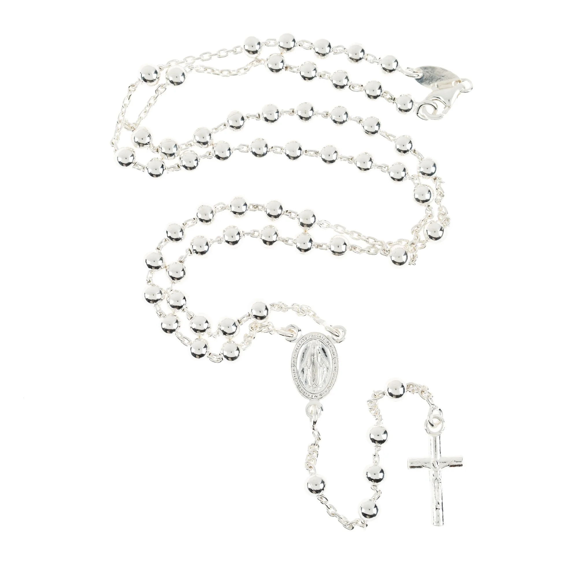 Petite Italian Sterling Silver Rosary - Image 2