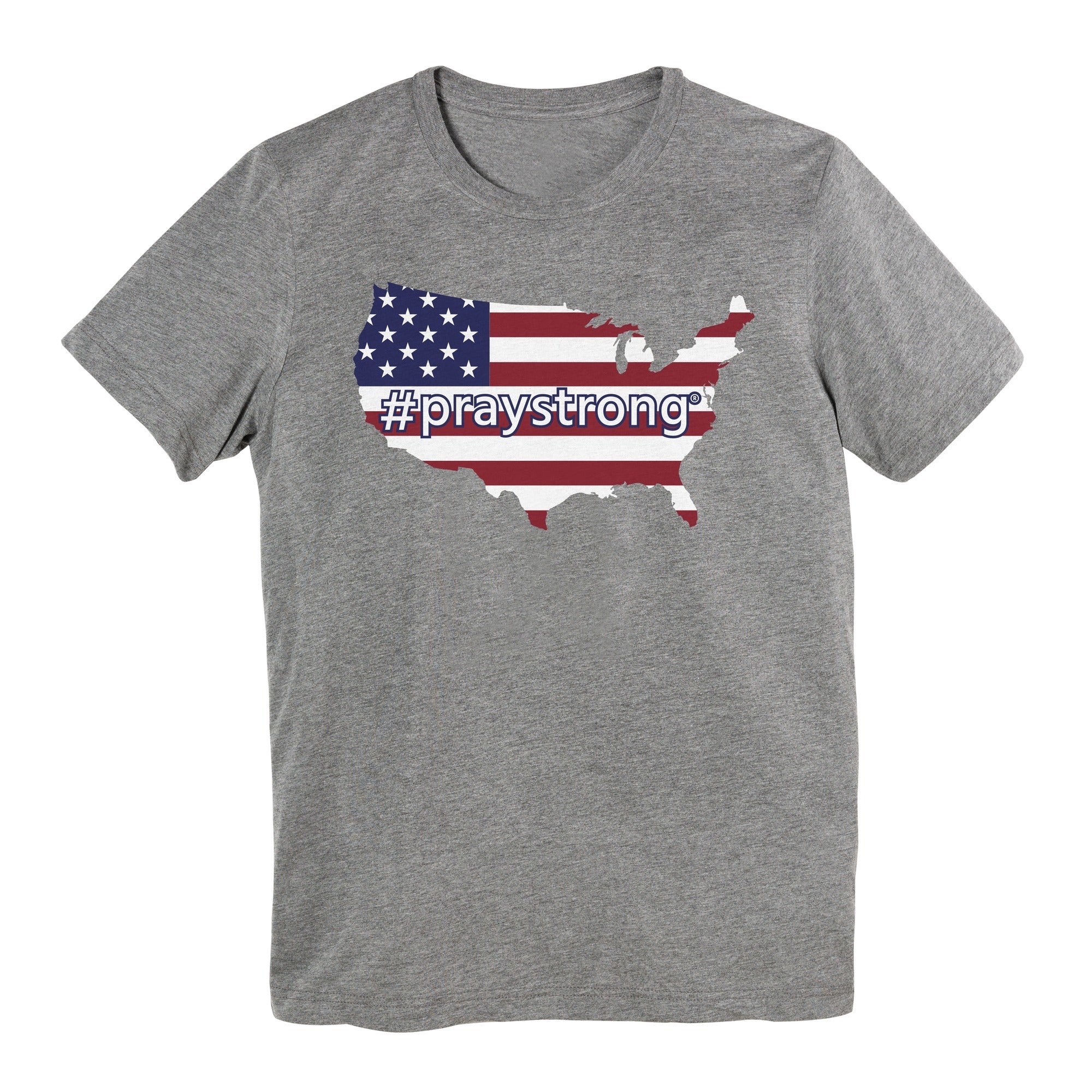 #PrayStrong USA Flag Short Sleeve T-Shirt - Image 15