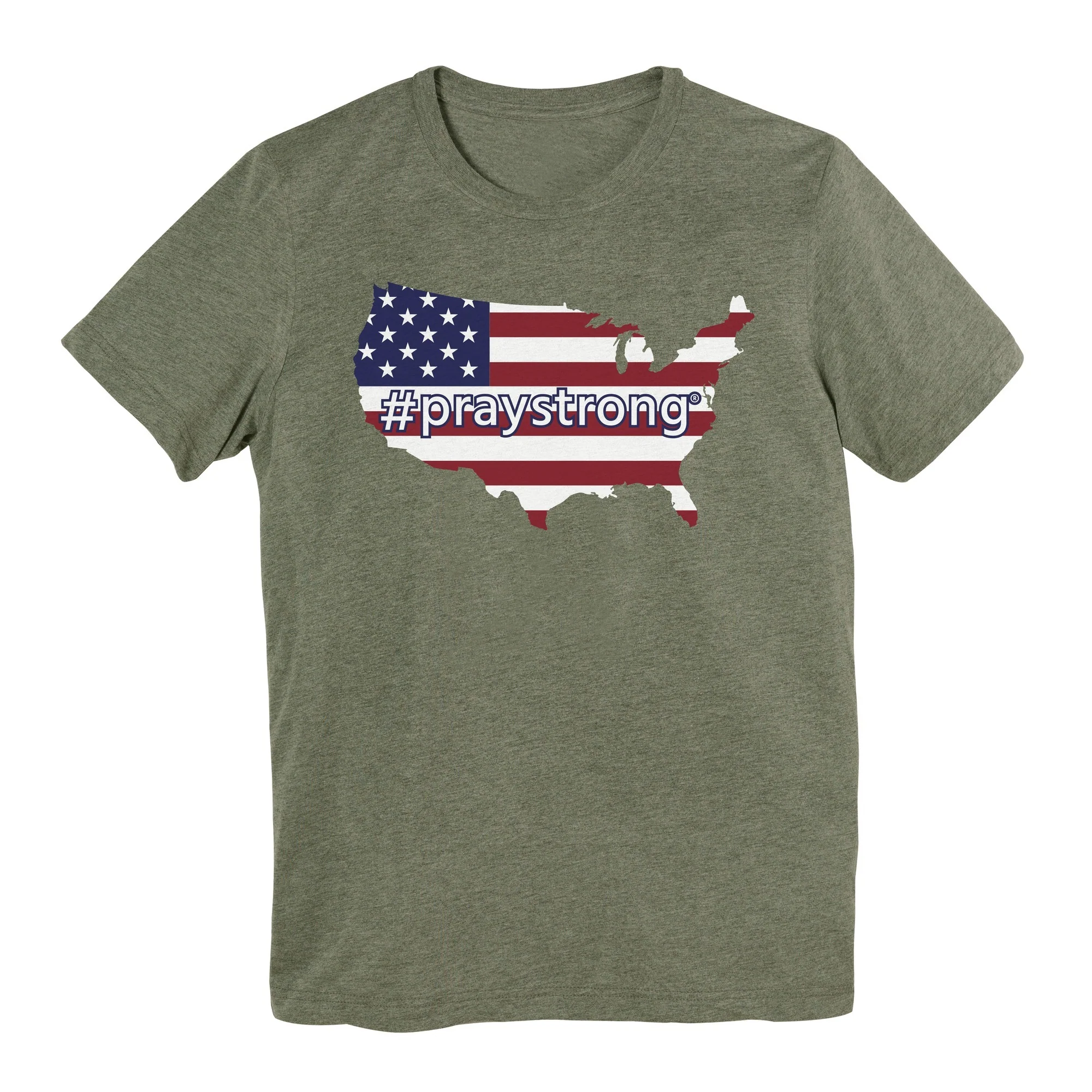 #PrayStrong USA Flag Short Sleeve T-Shirt - Image 3