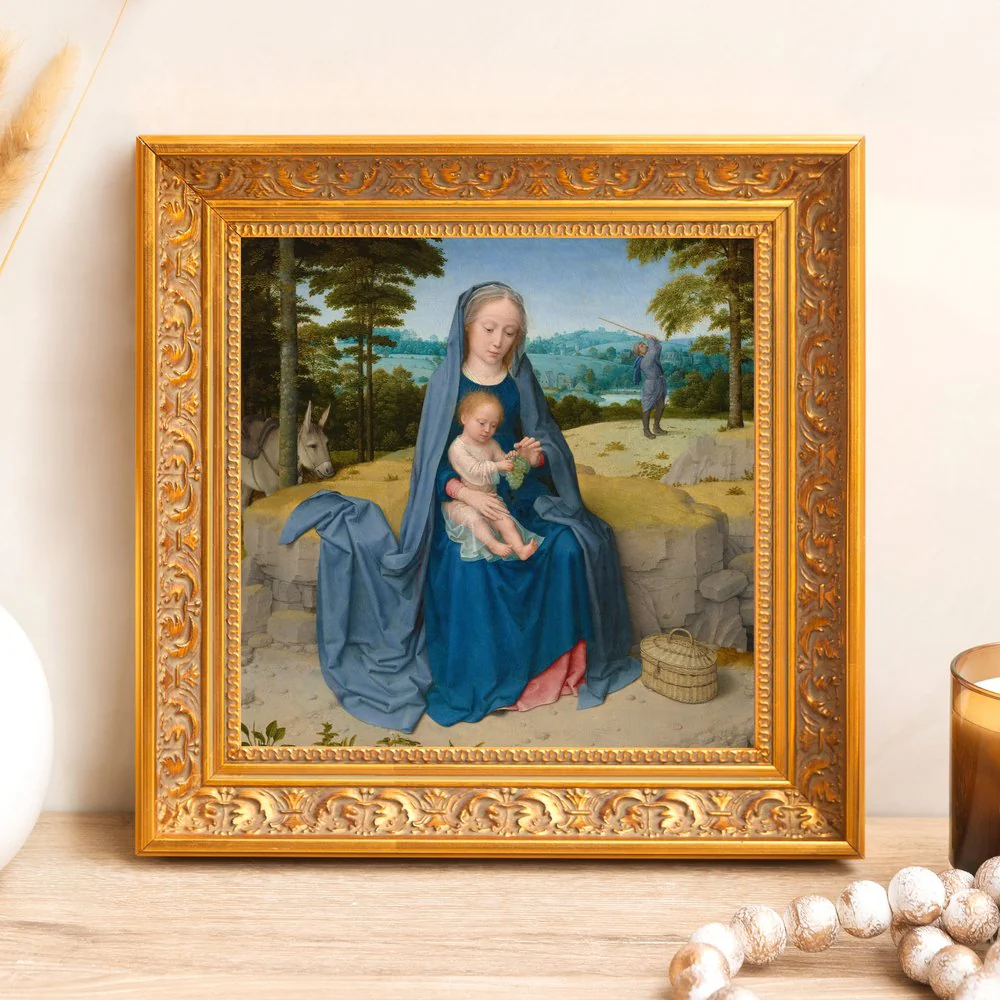 Rest on the Flight Into Egypt Framed Canvas - Sacred Mini Collection
