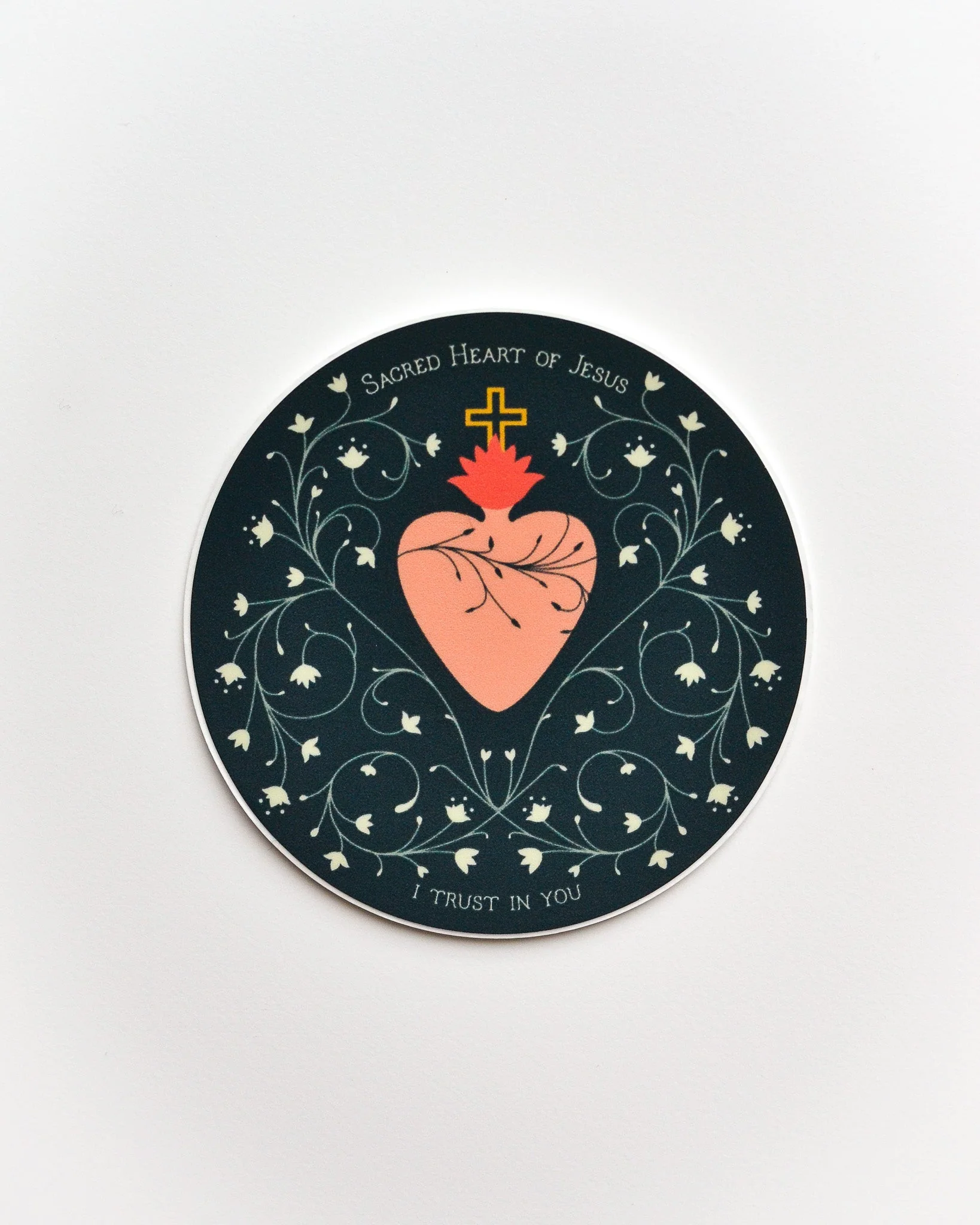 Sacred Heart of Jesus I Trust in You Vinyl Sticker