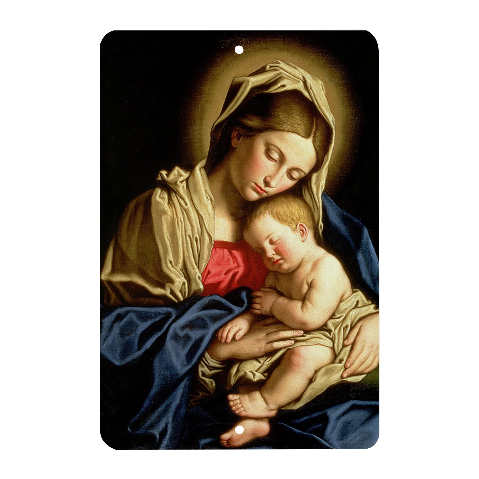 Sassoferrato Madonna & Child Tin Sign - Image 2