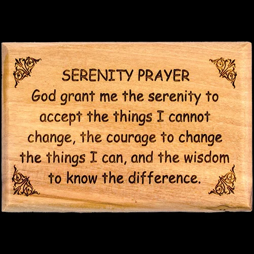 Serenity Prayer Olive Wood Magnet