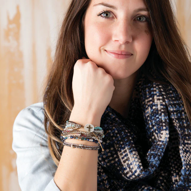 Silver Beaded Weekly Prayer Bracelet