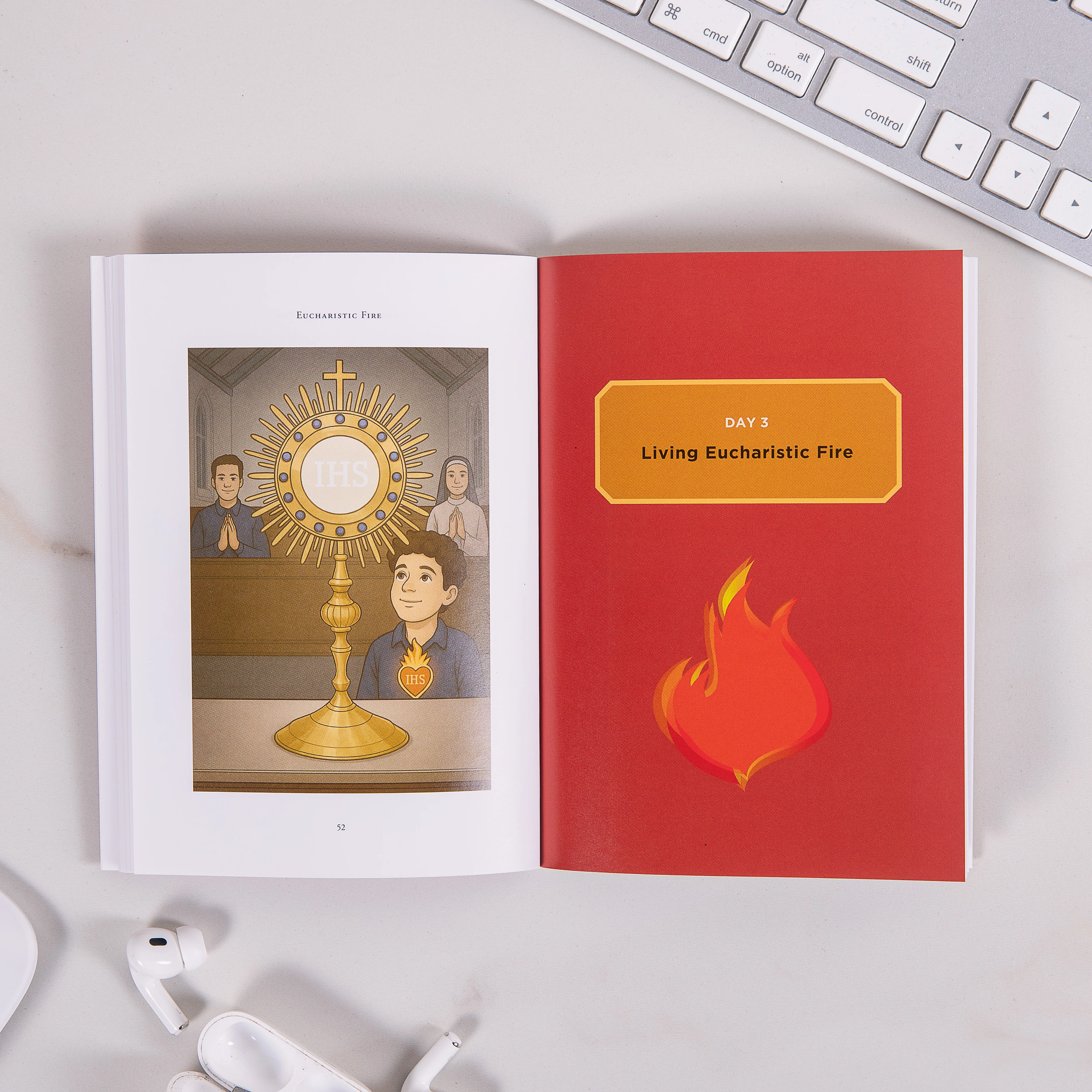 St. Carlo Acutis Eucharistic Devotion Set – Book, Rosary Bracelet & Sticker - Image 3