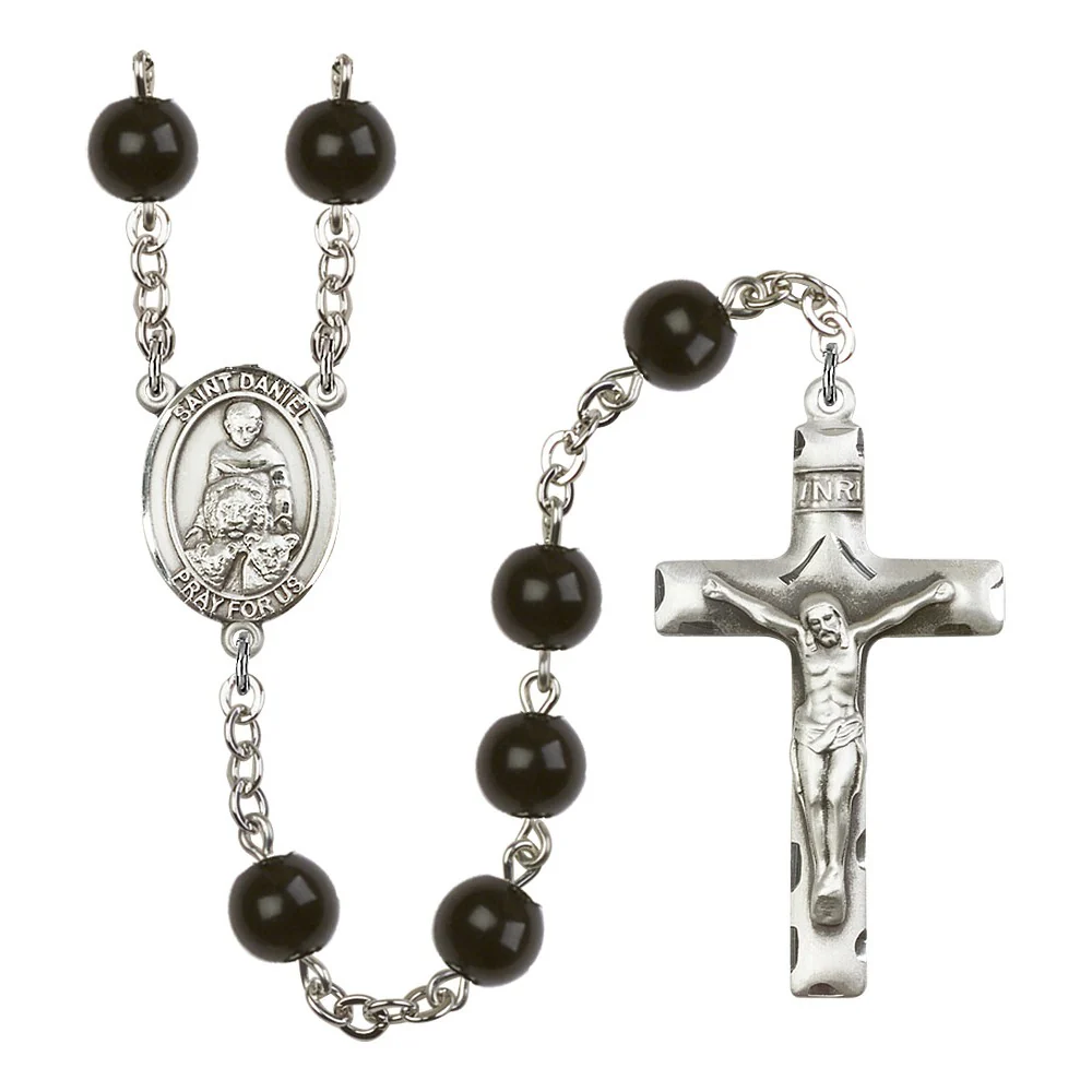 St. Daniel 7mm Black Onyx Rosary