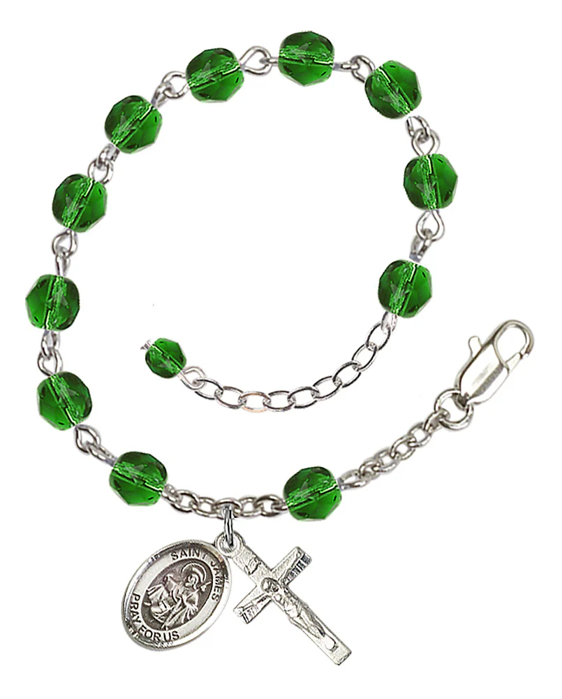 St. James the Greater Crystal Birthstone Rosary Bracelet - Multiple Birthstones - Image 11