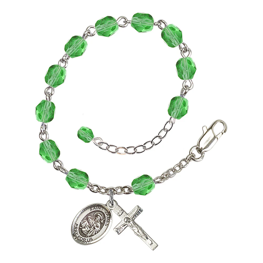 St. James the Greater Crystal Birthstone Rosary Bracelet - Multiple Birthstones - Image 5
