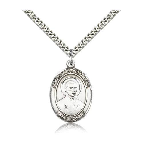 St. John Berchmans Pendant with Chain, Bliss, Sterling Silver