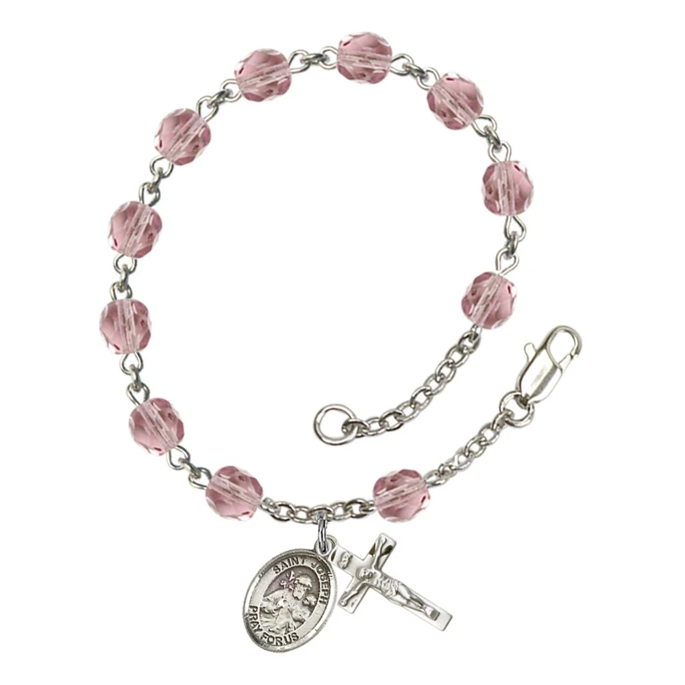 St. Joseph Birthstone Rosary Bracelet - Multiple Birthstones - Image 8