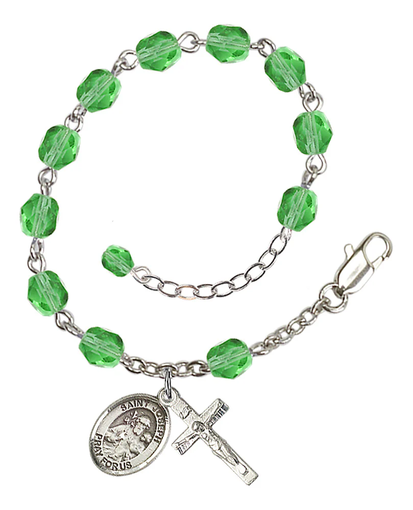 St. Joseph Birthstone Rosary Bracelet - Multiple Birthstones - Image 9