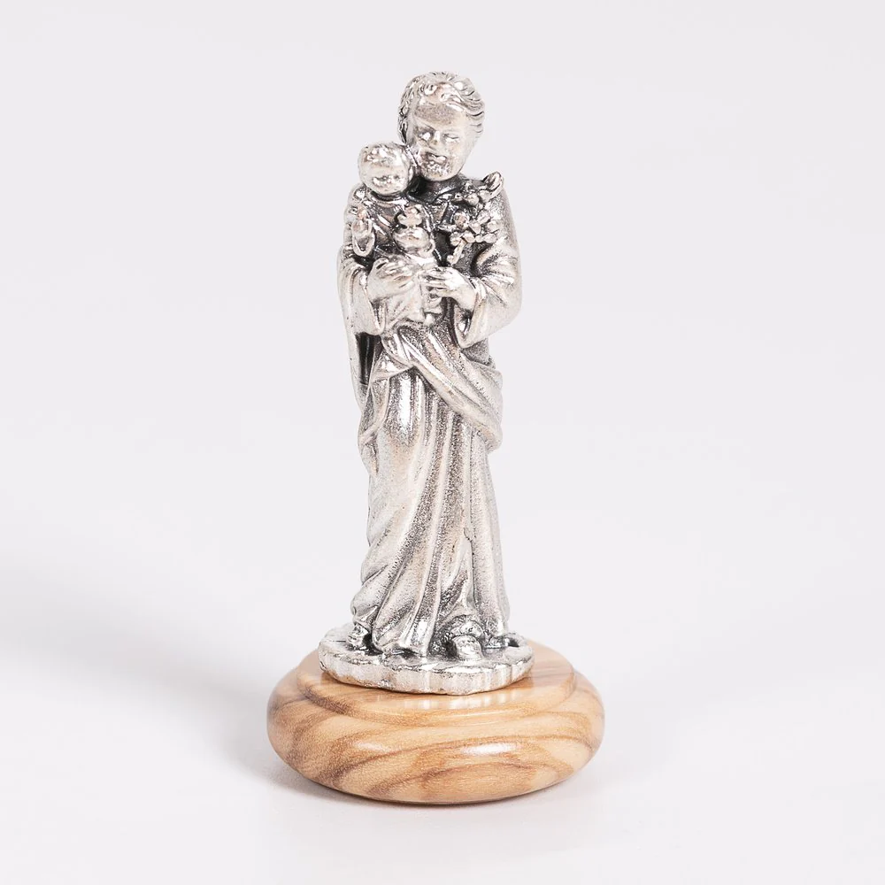 St. Joseph Figurine on Olivewood Base - 2.64"