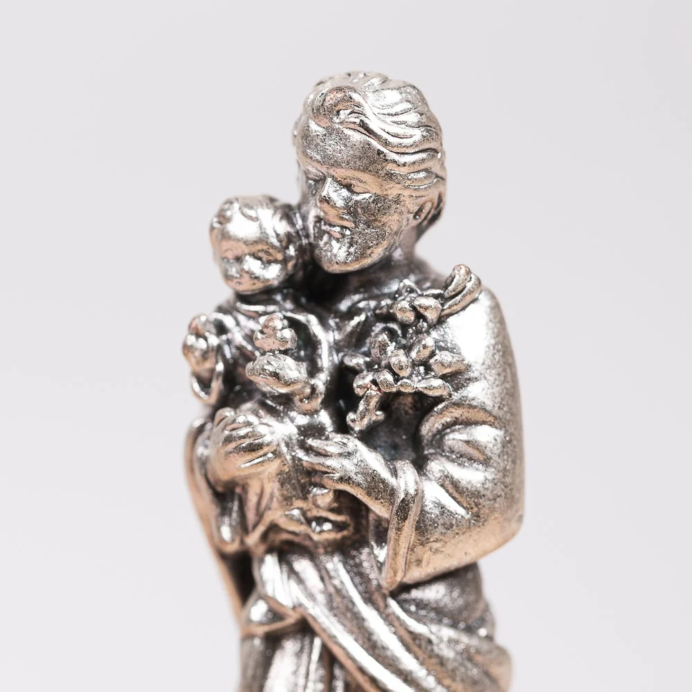 St. Joseph Figurine on Olivewood Base - 2.64" - Image 2