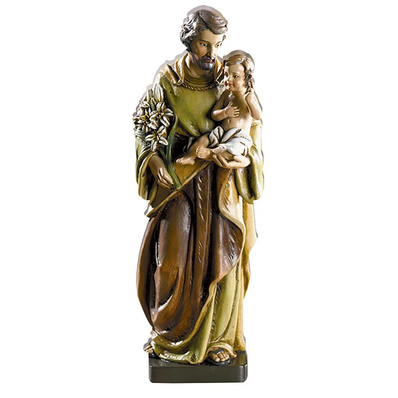 St. Joseph with Christ Child Statue, 8" - Image 2