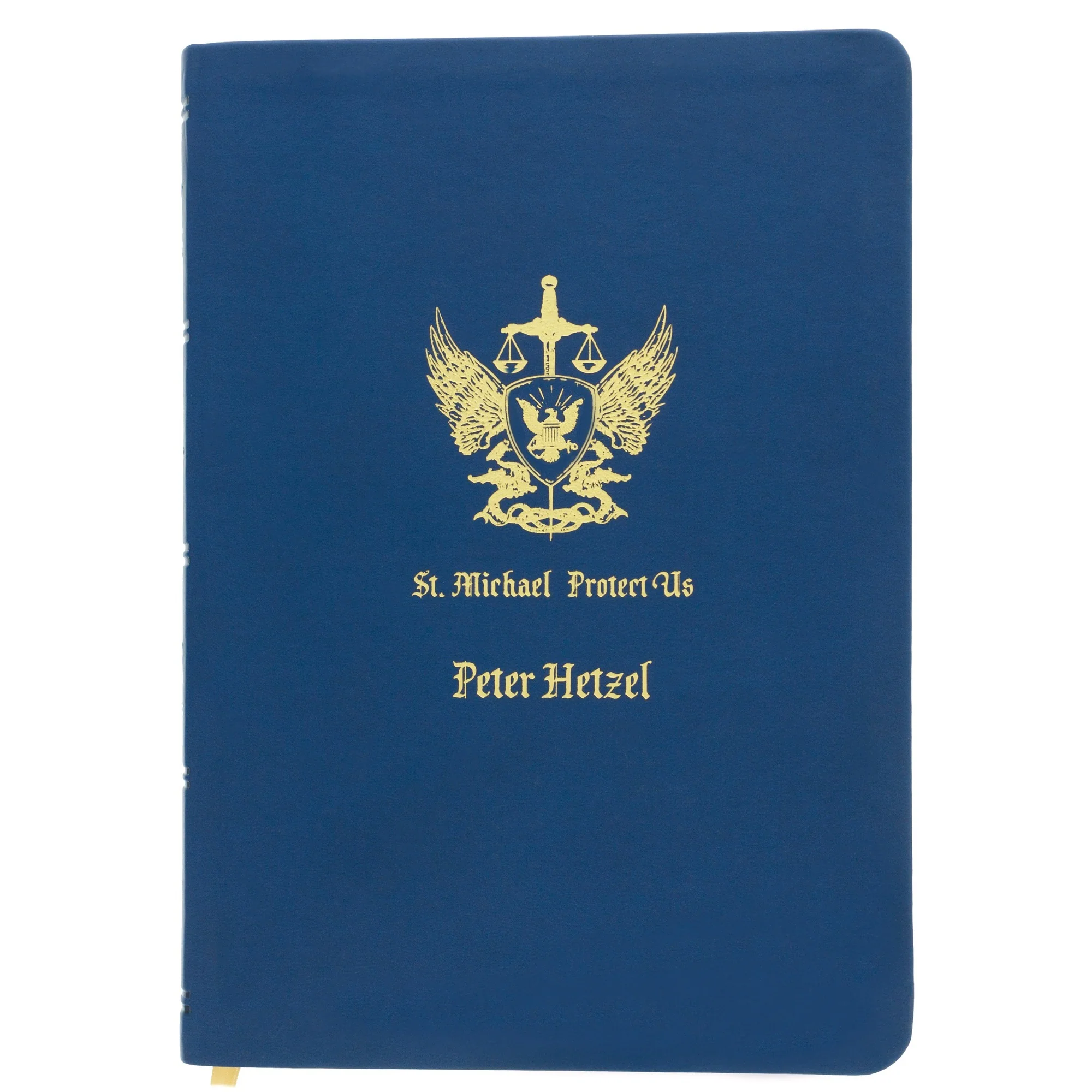St. Michael Protect Us Navy Bible - Image 3