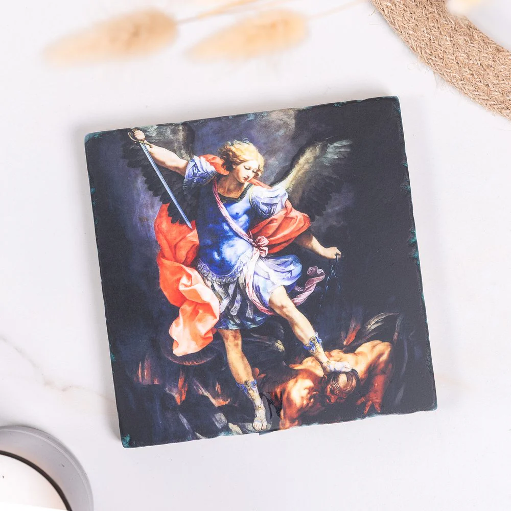 St. Michael Tumbled Stone Tile - 6" x 6" - Image 2